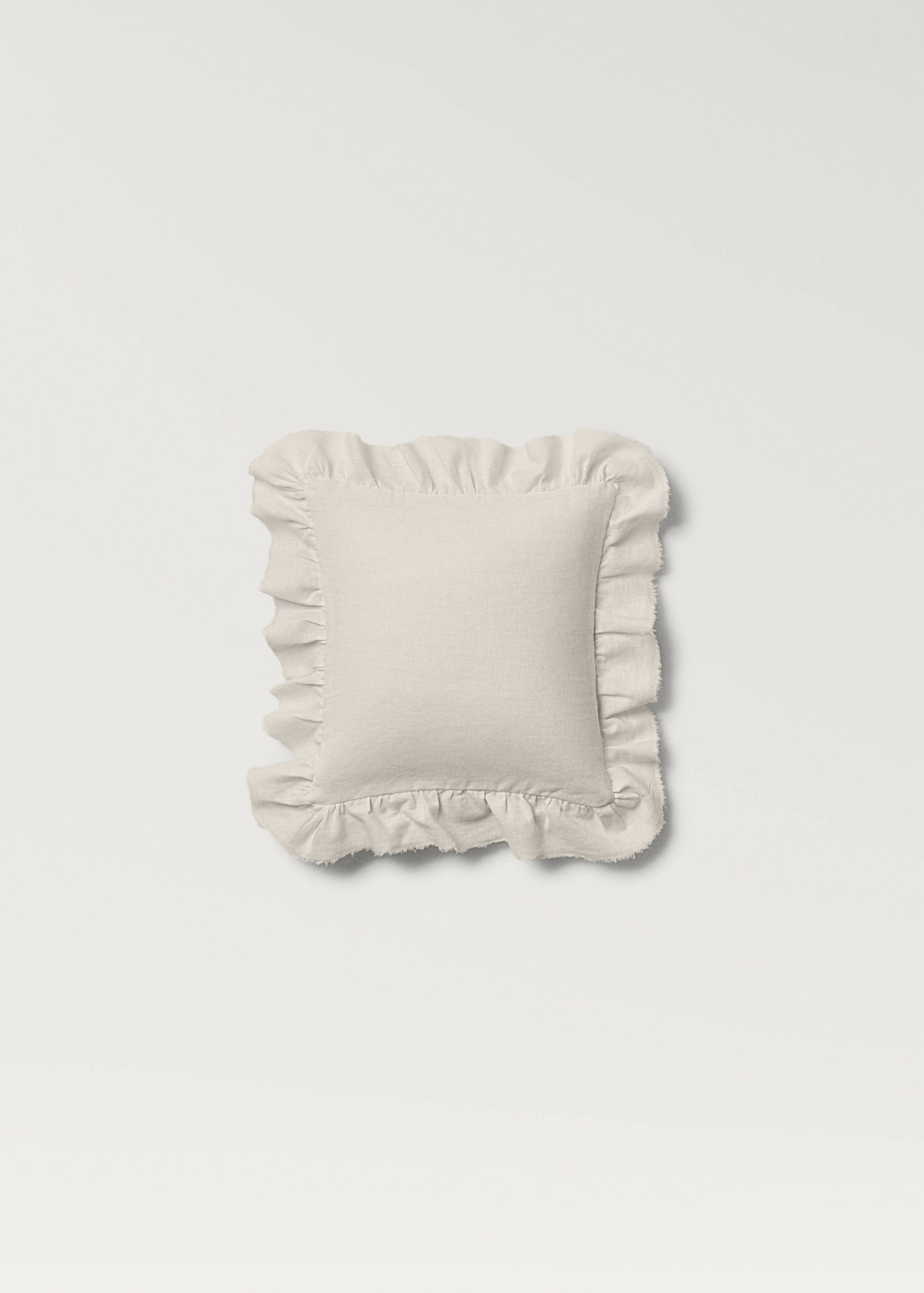Children’s cotton linen ruffled cushion 20x20 cm - Article without model