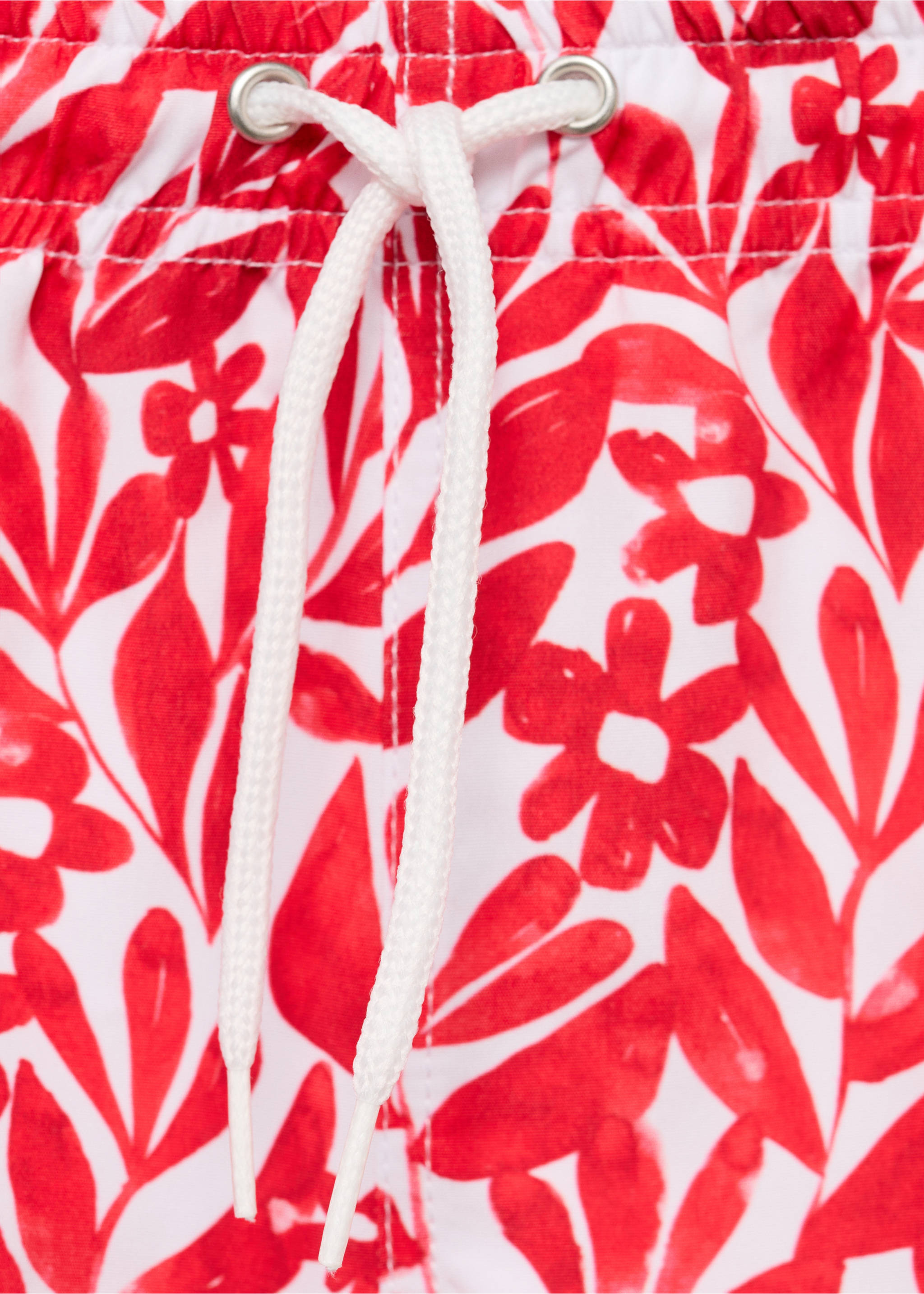 Fato de banho com cordão estampado - Pormenor do artigo 8, Vermelho. Ref: 87045987-00.