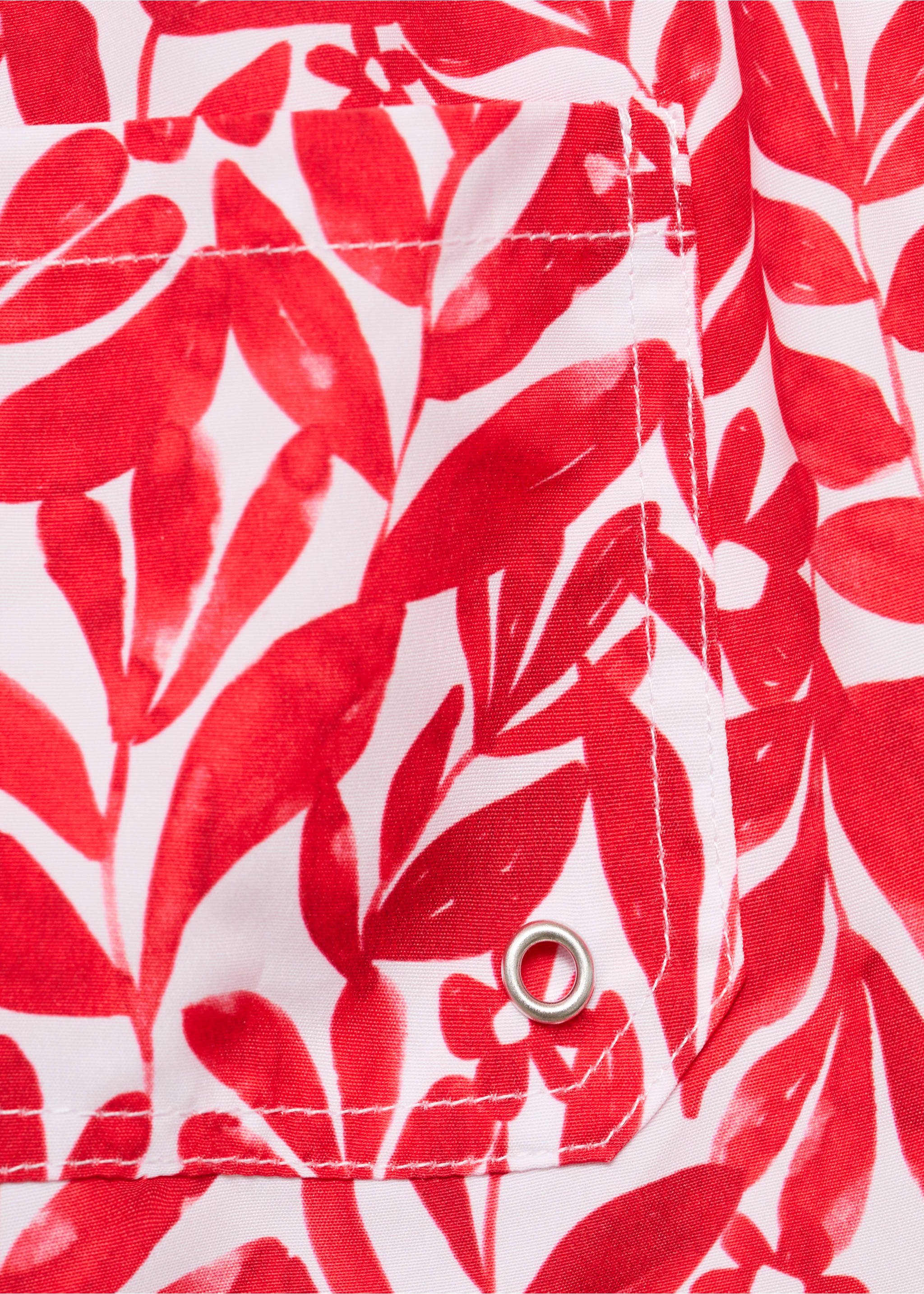 Fato de banho com cordão estampado - Pormenor do artigo 0, Vermelho. Ref: 87045987-00.