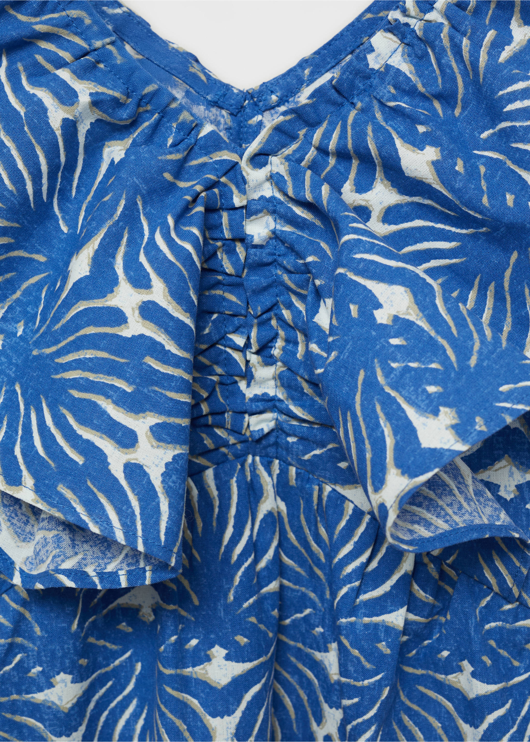 Robe imprimée manche volant - Détail de l'article 8, Bleu. Ref: 87045990-00.