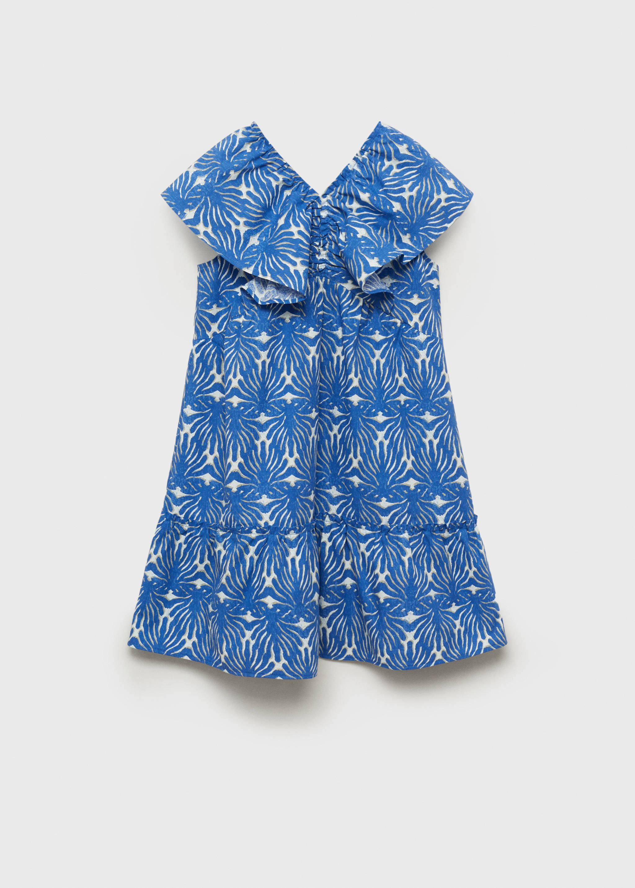 Gemustertes Kleid mit Rüschenärmel - Artikel ohne Model