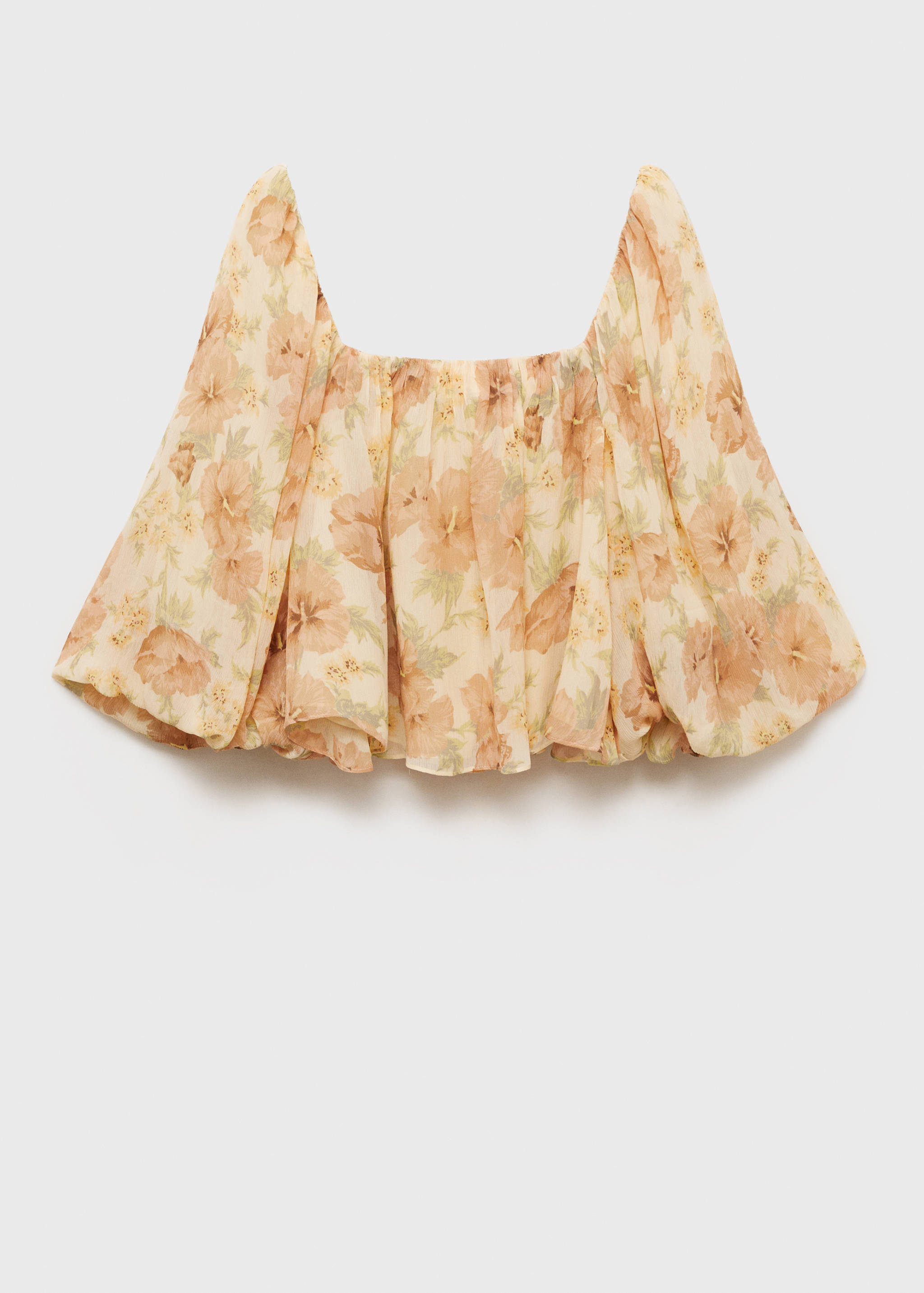 Blomstrete bluse med åpen rygg - Artikkel uten modell