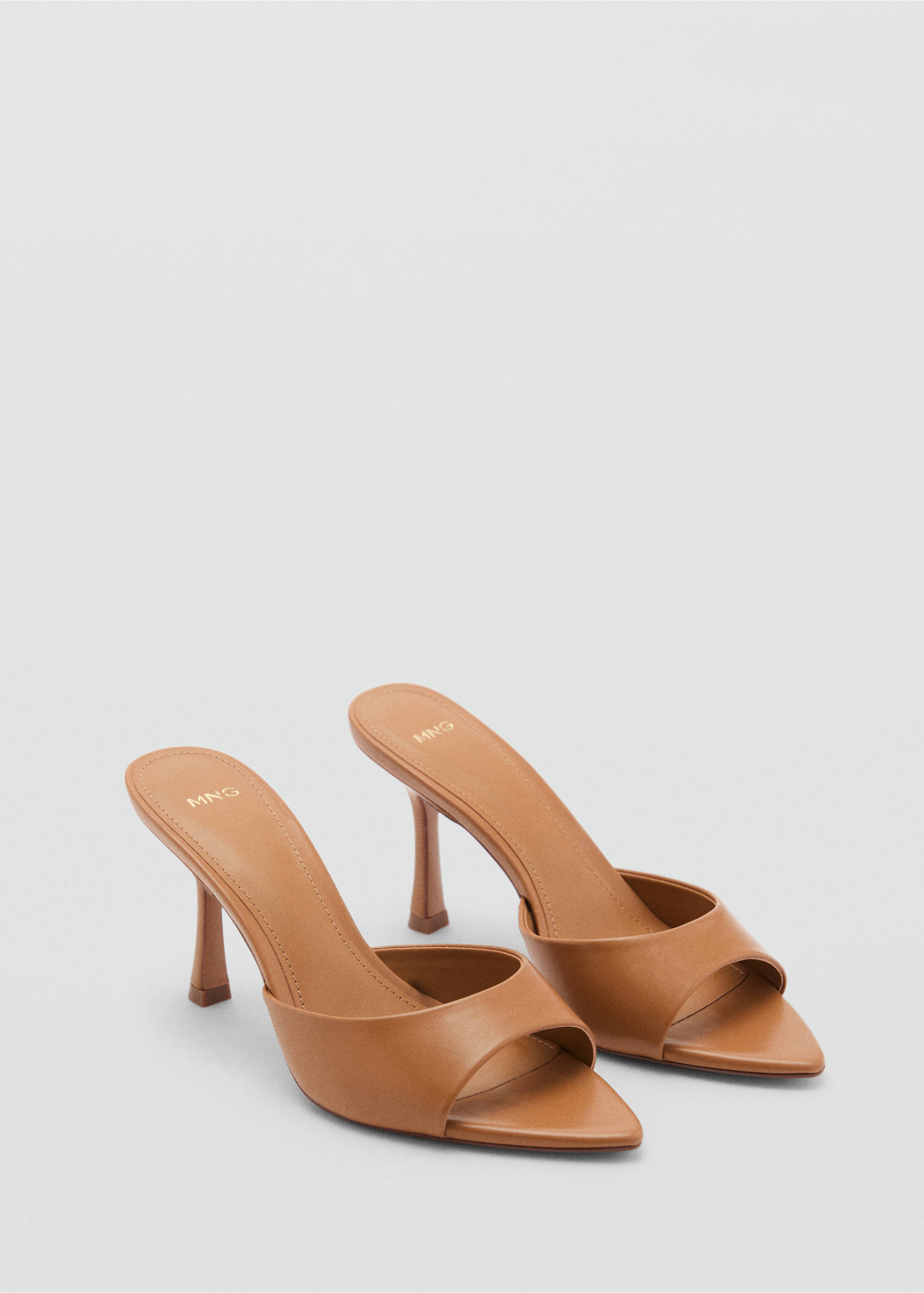 Pointed heel sandals - Medium plane, Medium Brown. Ref: 87046335-00.