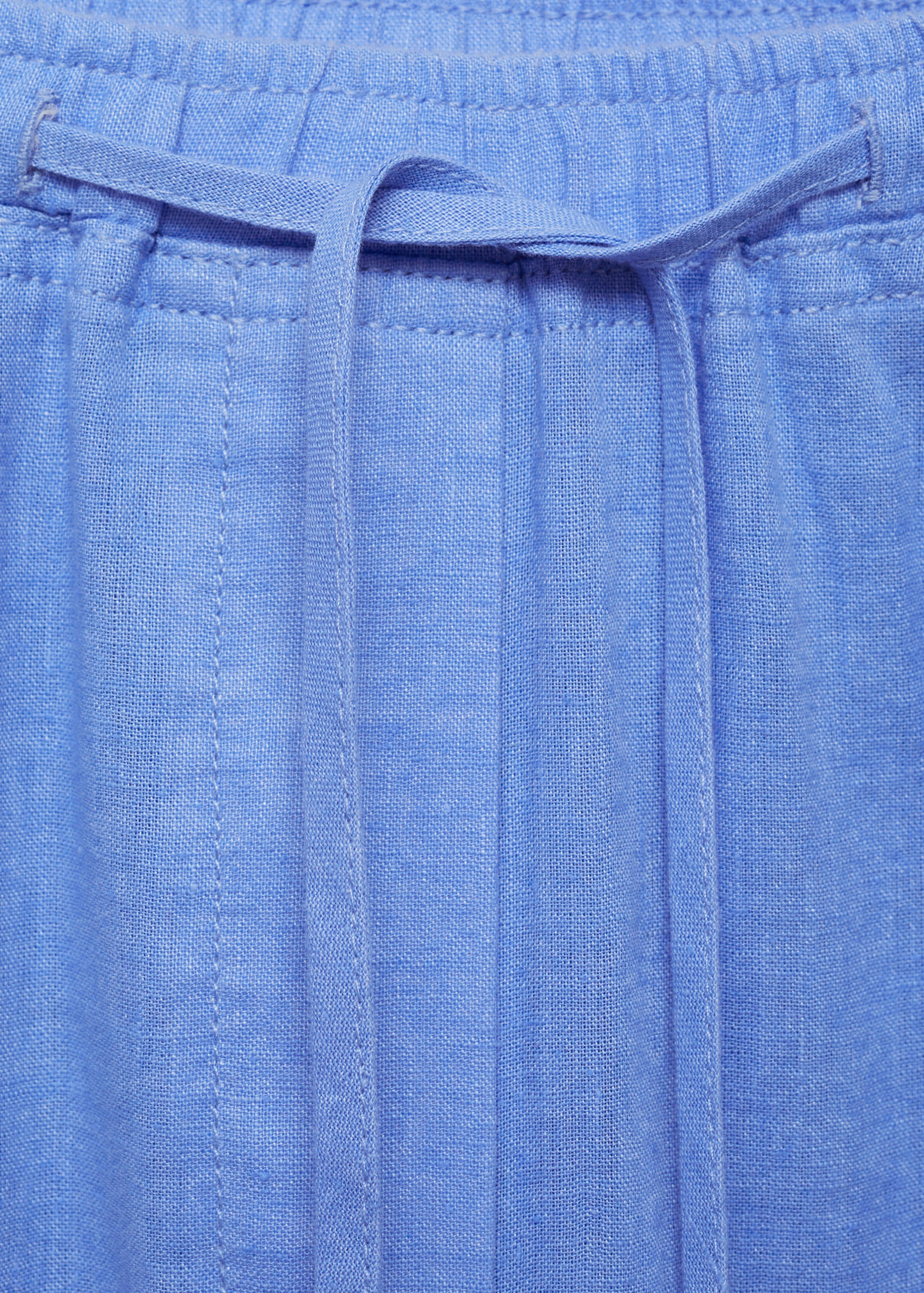 Straight linen-blend trousers - Details of the article 8
