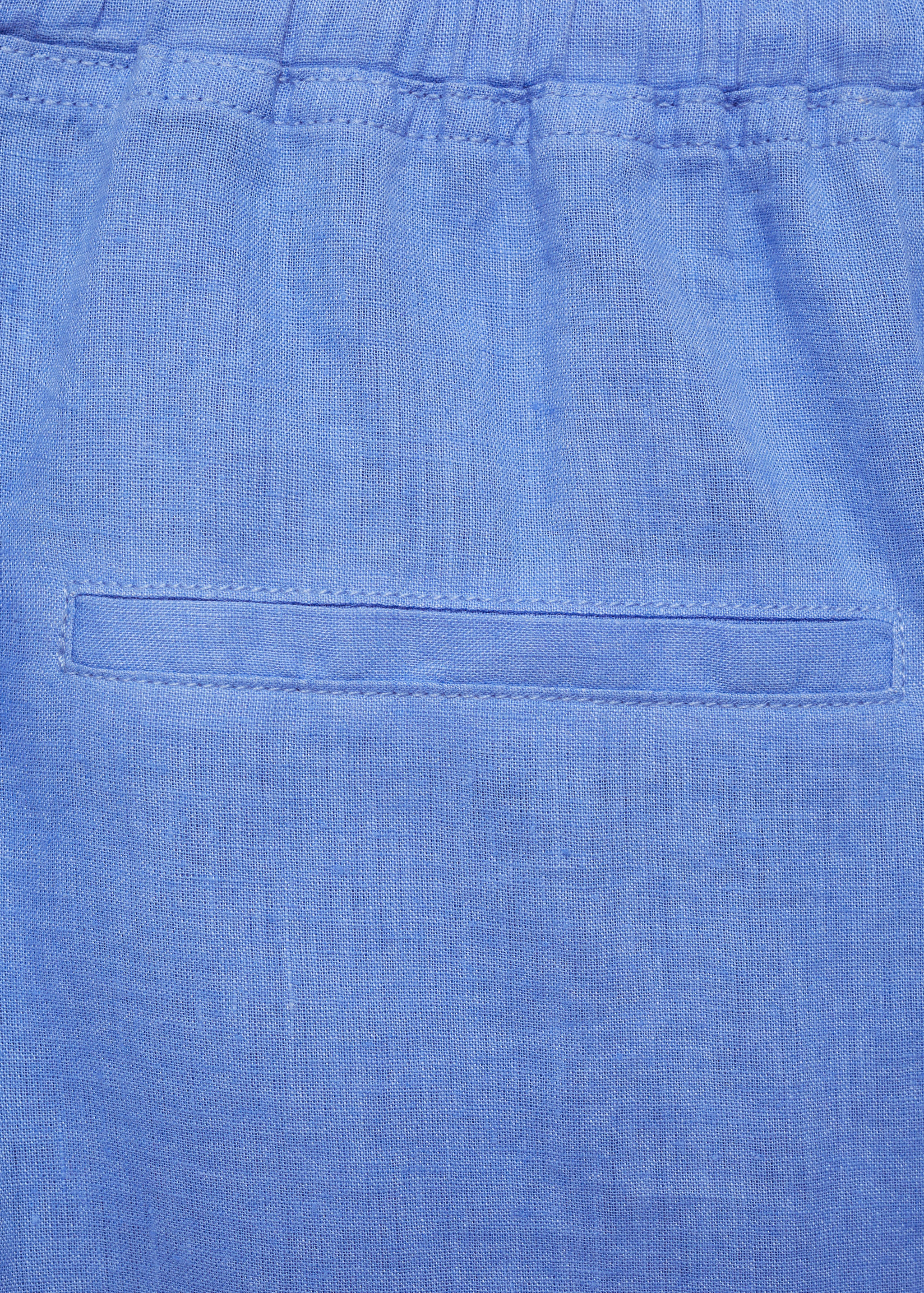 Straight linen-blend trousers - Details of the article 0