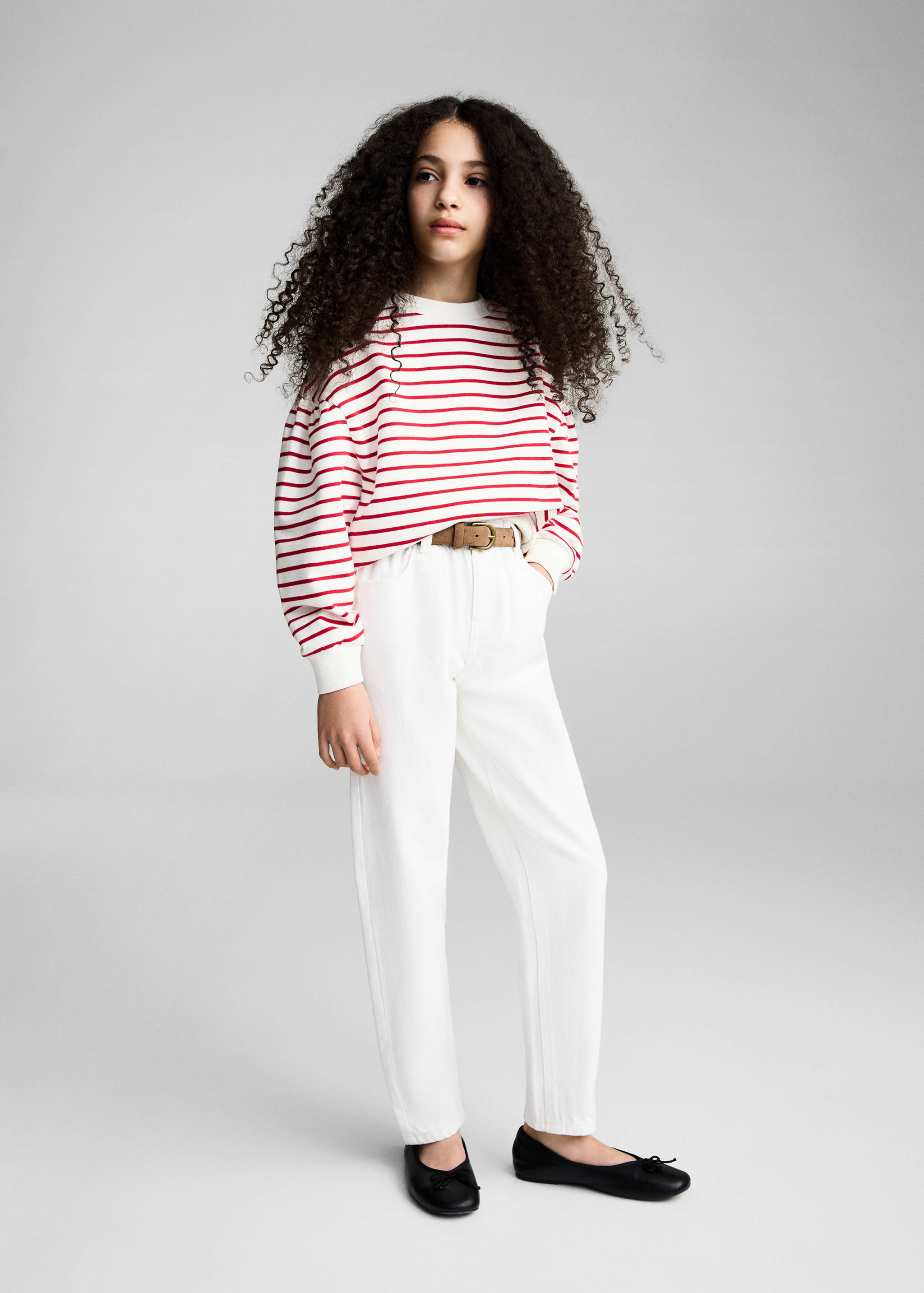 Striped cotton-blend sweatshirt - General plane