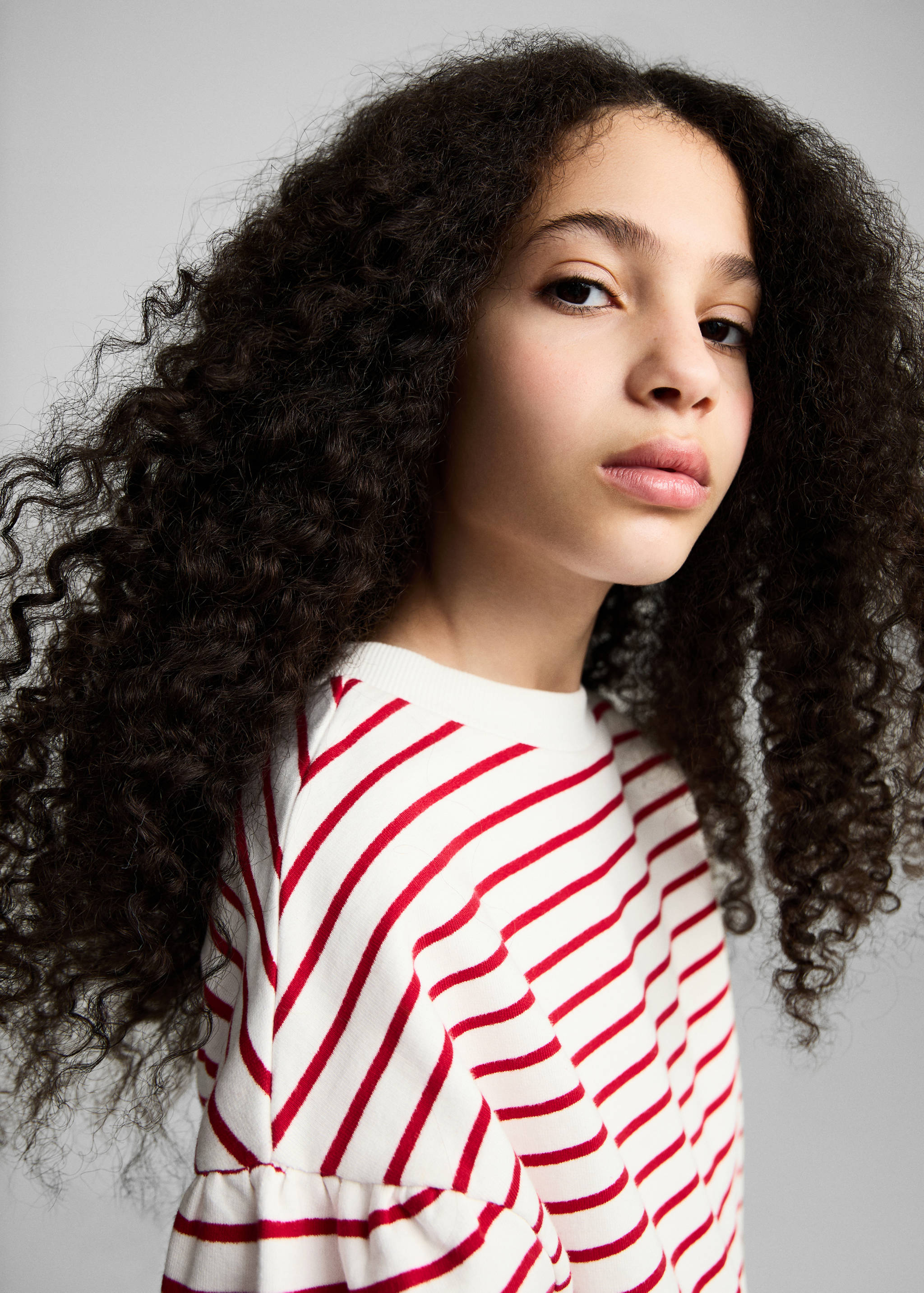 Striped cotton-blend sweatshirt - Details of the article 1