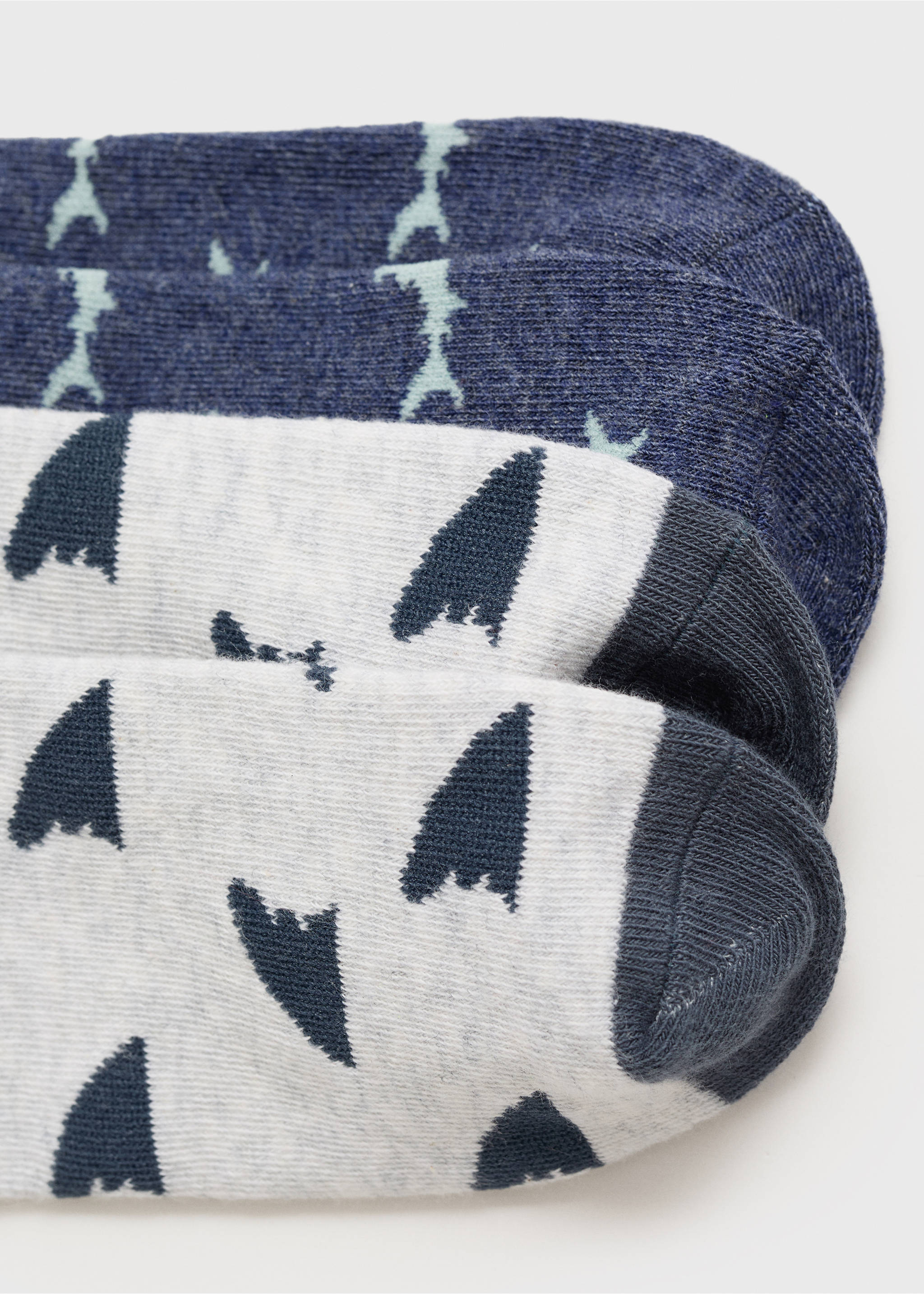 2 pack mixed socks - Reverse of the article, Dark Navy. Ref: 87046347-00.