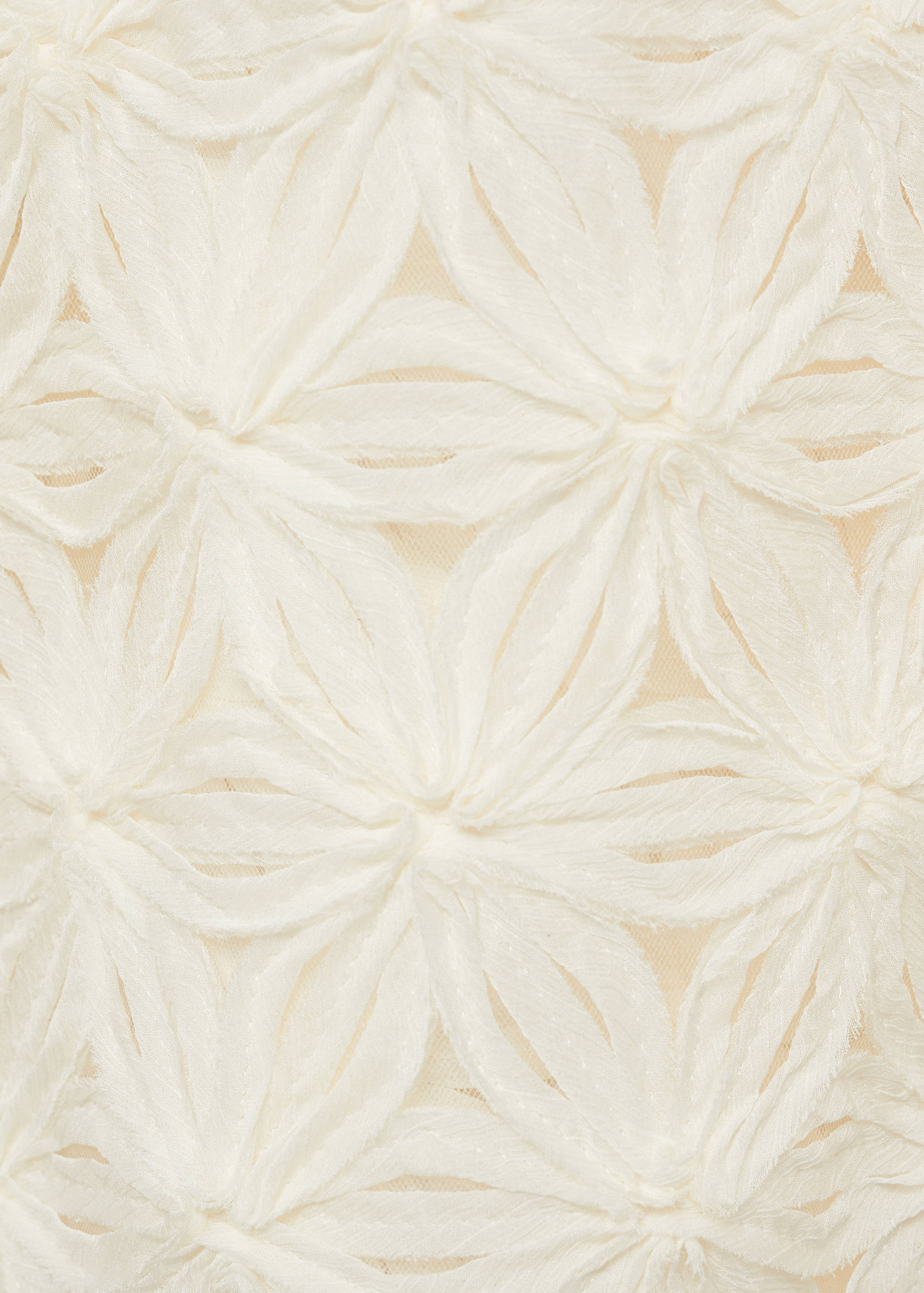 Opengewerkte blouse met bloemetjestextuur - Detail van het artikel 0