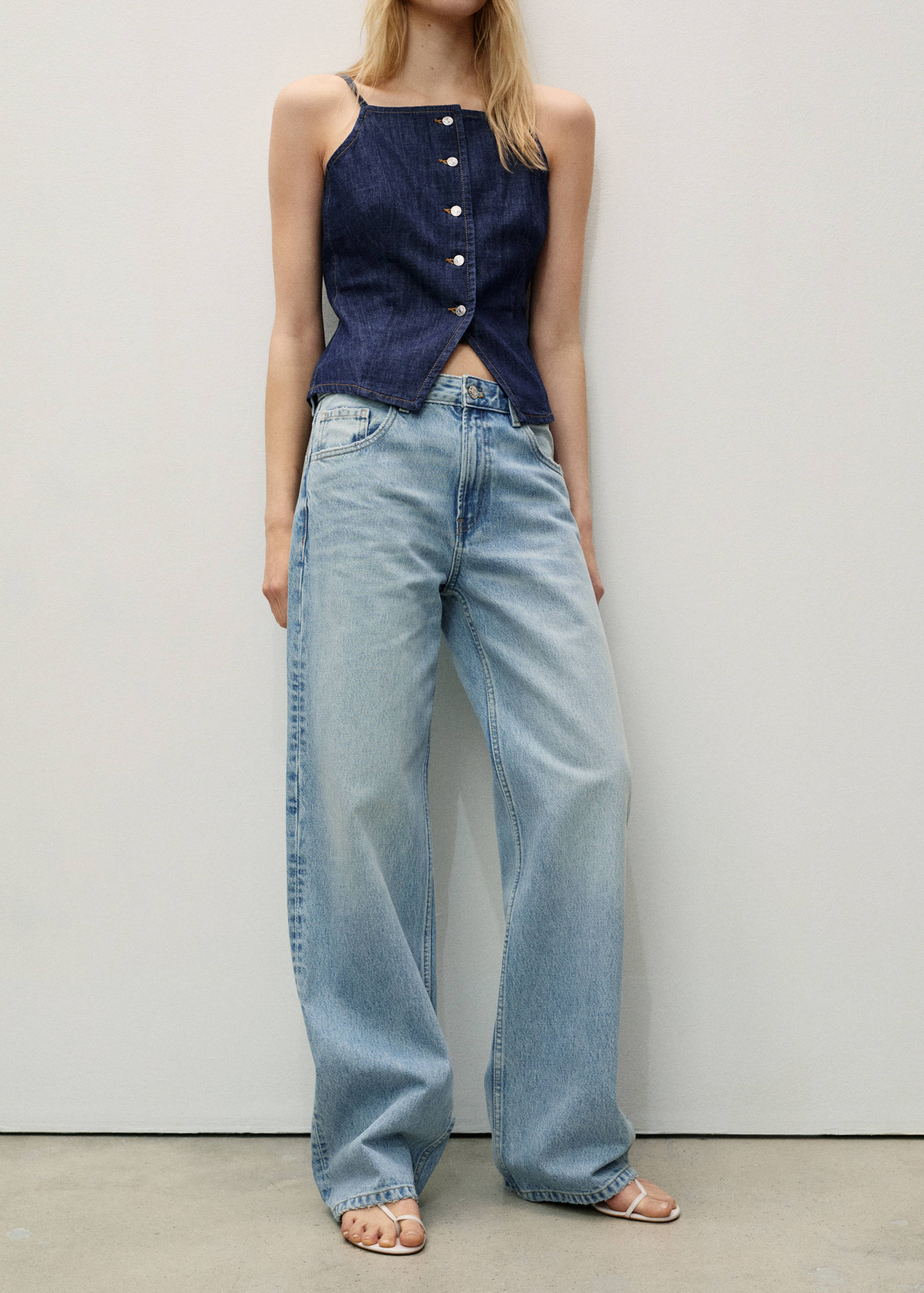 Miami medium-rise straight-fit jeans - Medium plane