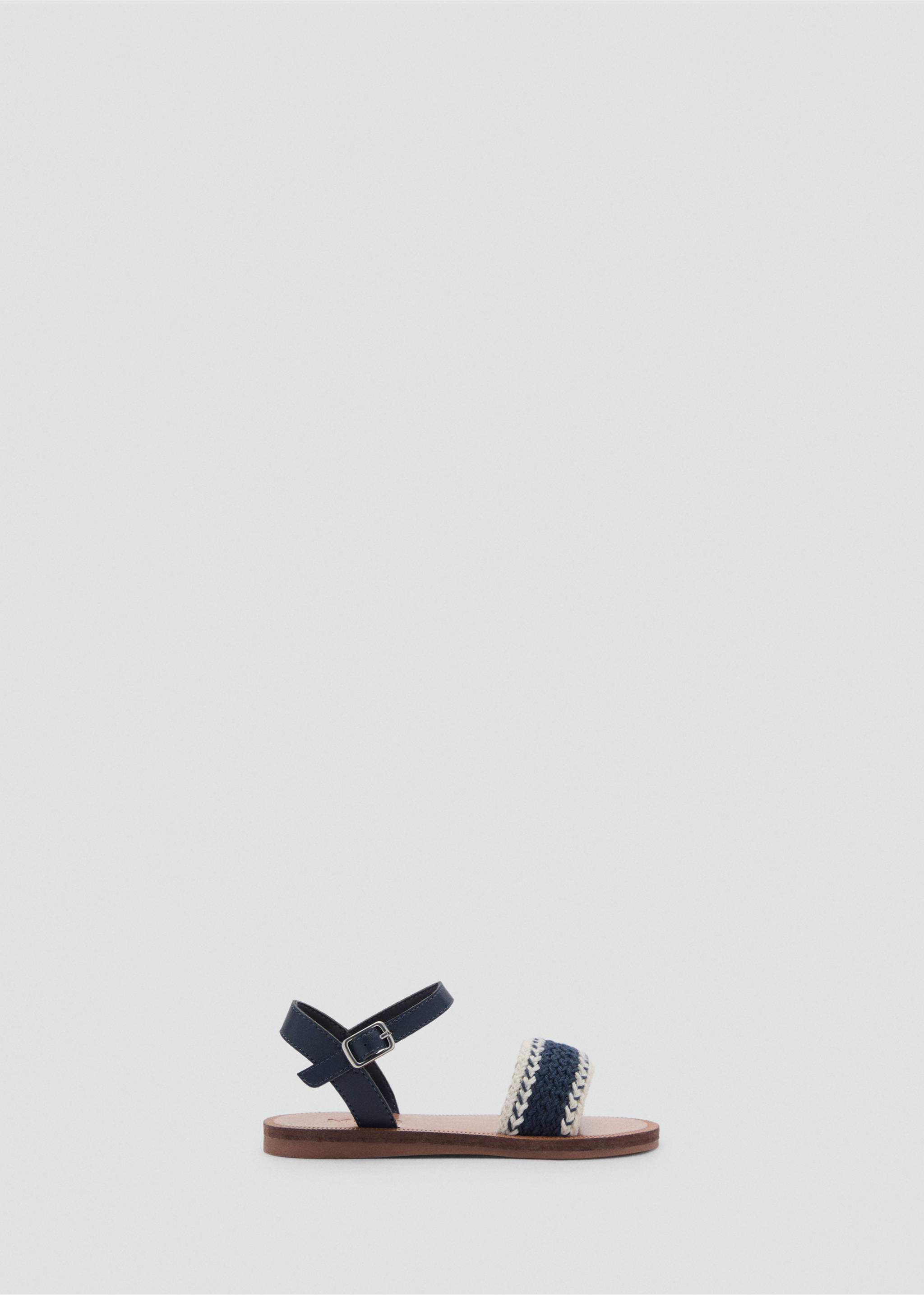 Sandals with braided strap - Article without model, Blue. Ref: 87046358-00.
