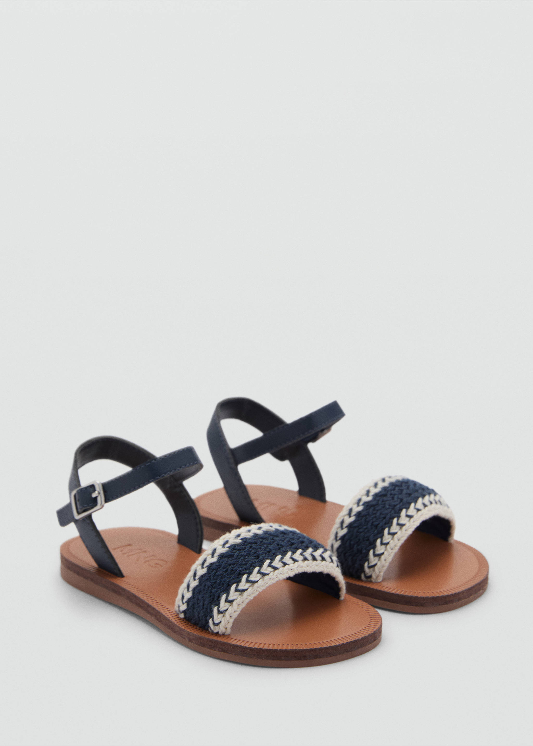 Sandals with braided strap - Medium plane, Blue. Ref: 87046358-00.