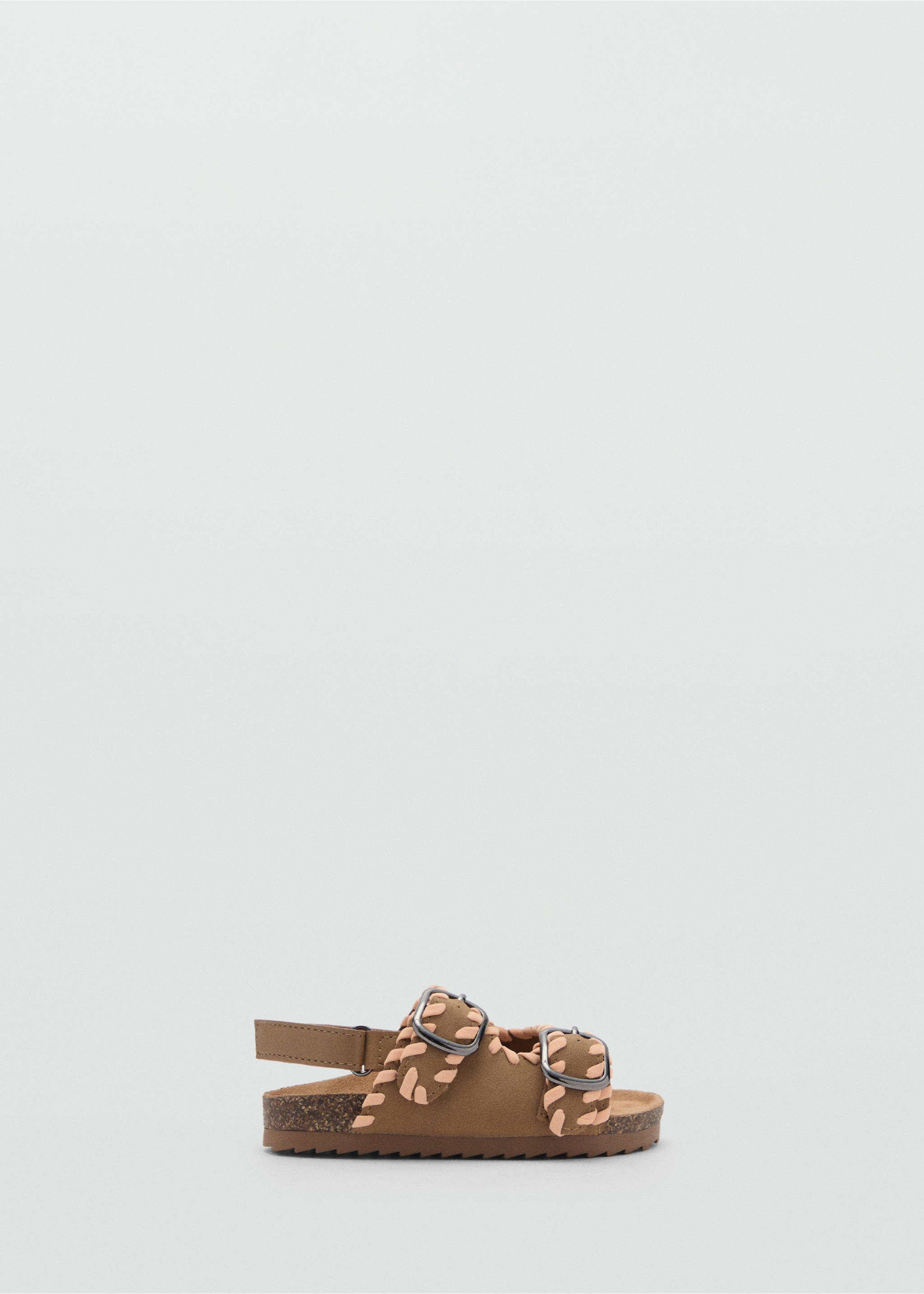 Strap sandals with buckle - Article without model, Medium Brown. Ref: 87046359-00.