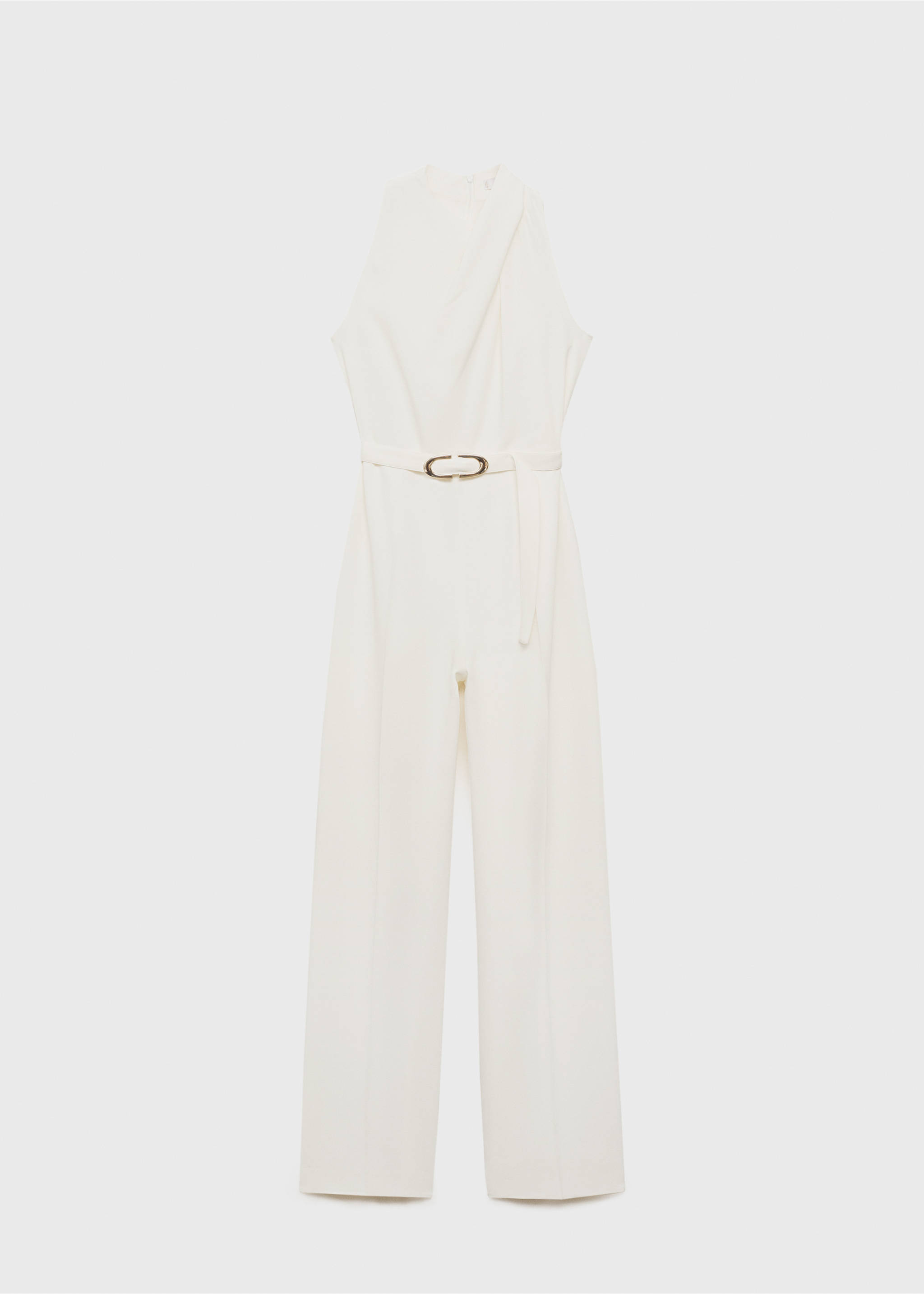 Belt long jumpsuit - Article without model, Ecru. Ref: 87046372-00.