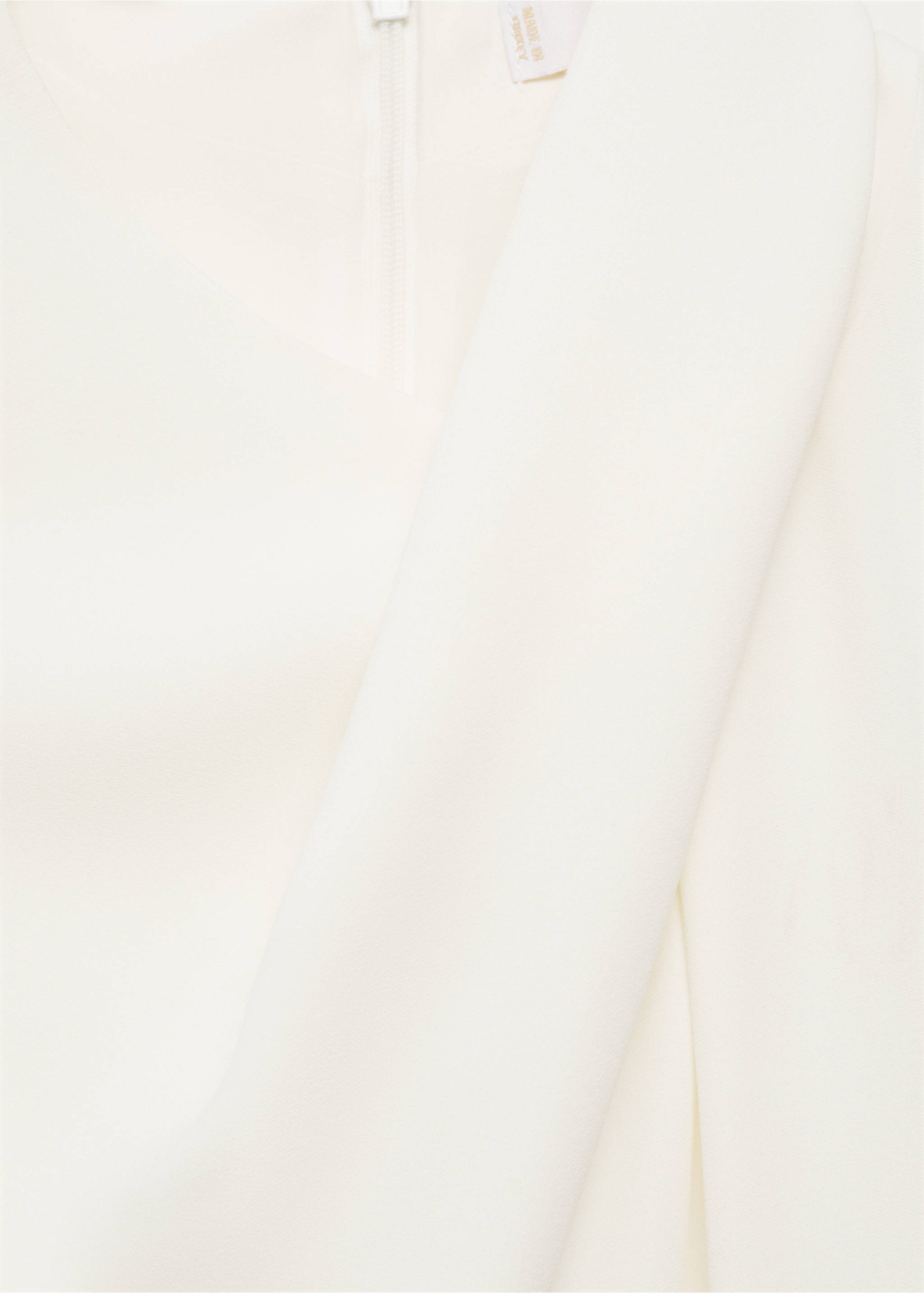 Belt long jumpsuit - Details of the article 0, Ecru. Ref: 87046372-00.