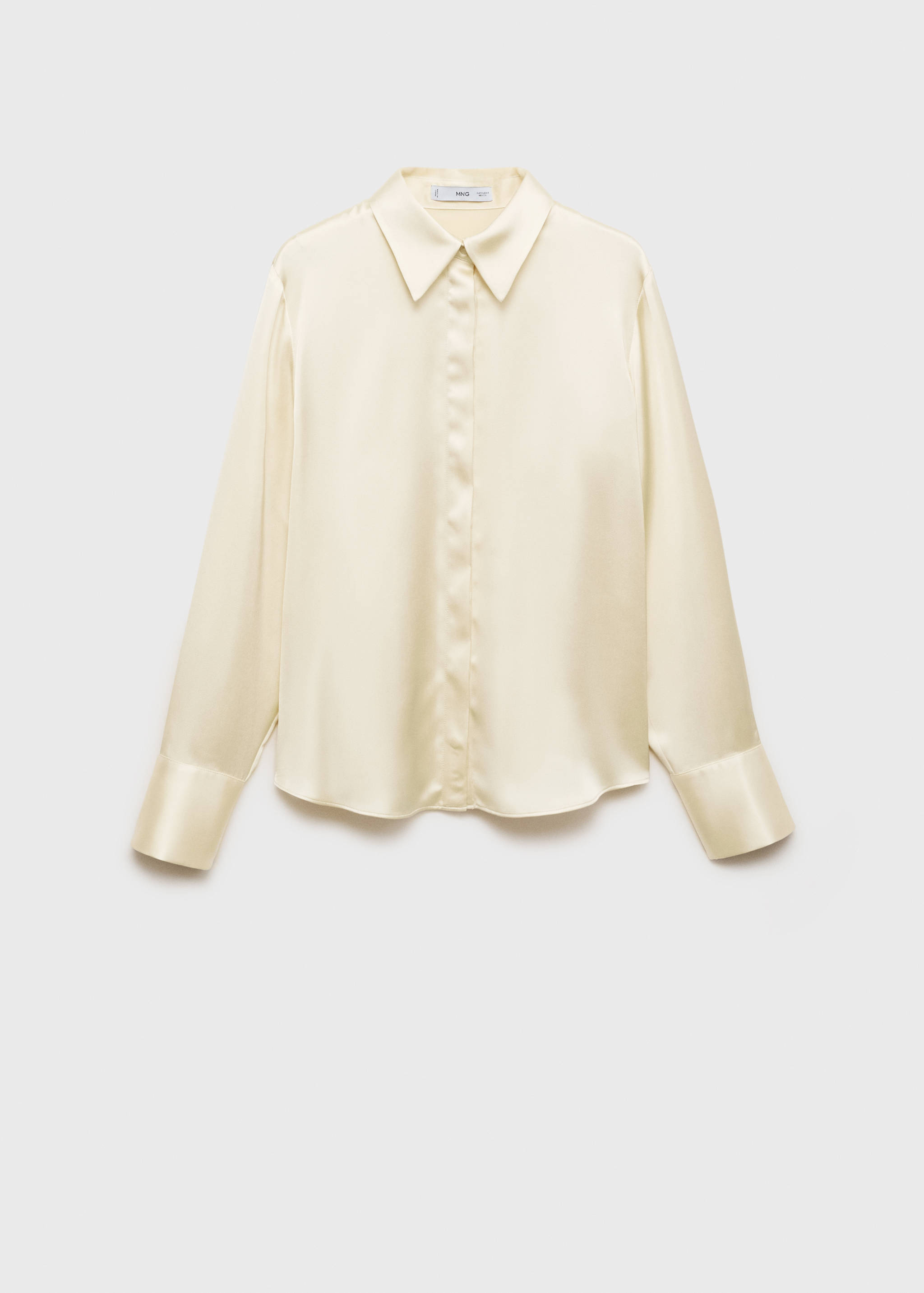 Chemise satinée boutons dissimulés - Article sans modèle