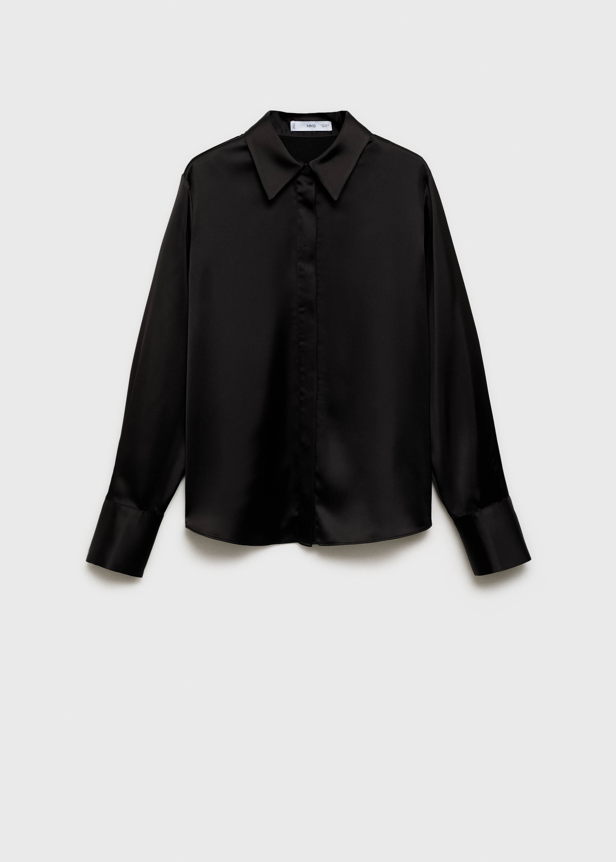 Satin shirt with hidden buttons - Article without model