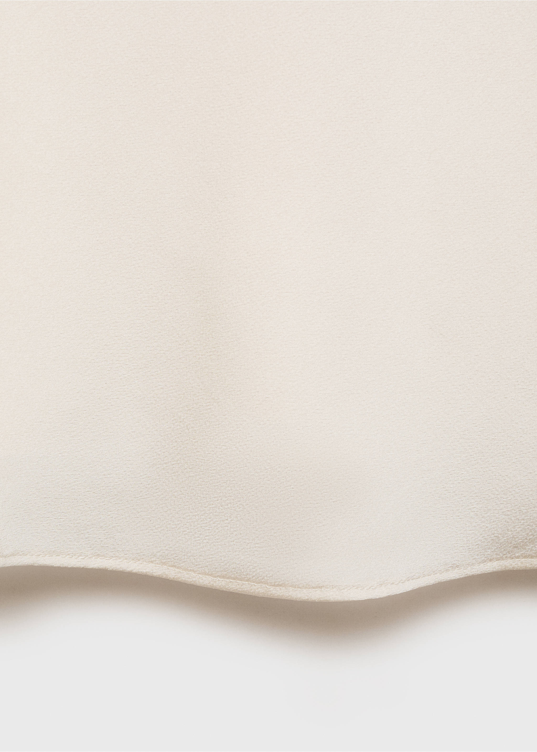 Satin top with draped neckline - Details of the article 0, Ecru. Ref: 87046712-00.