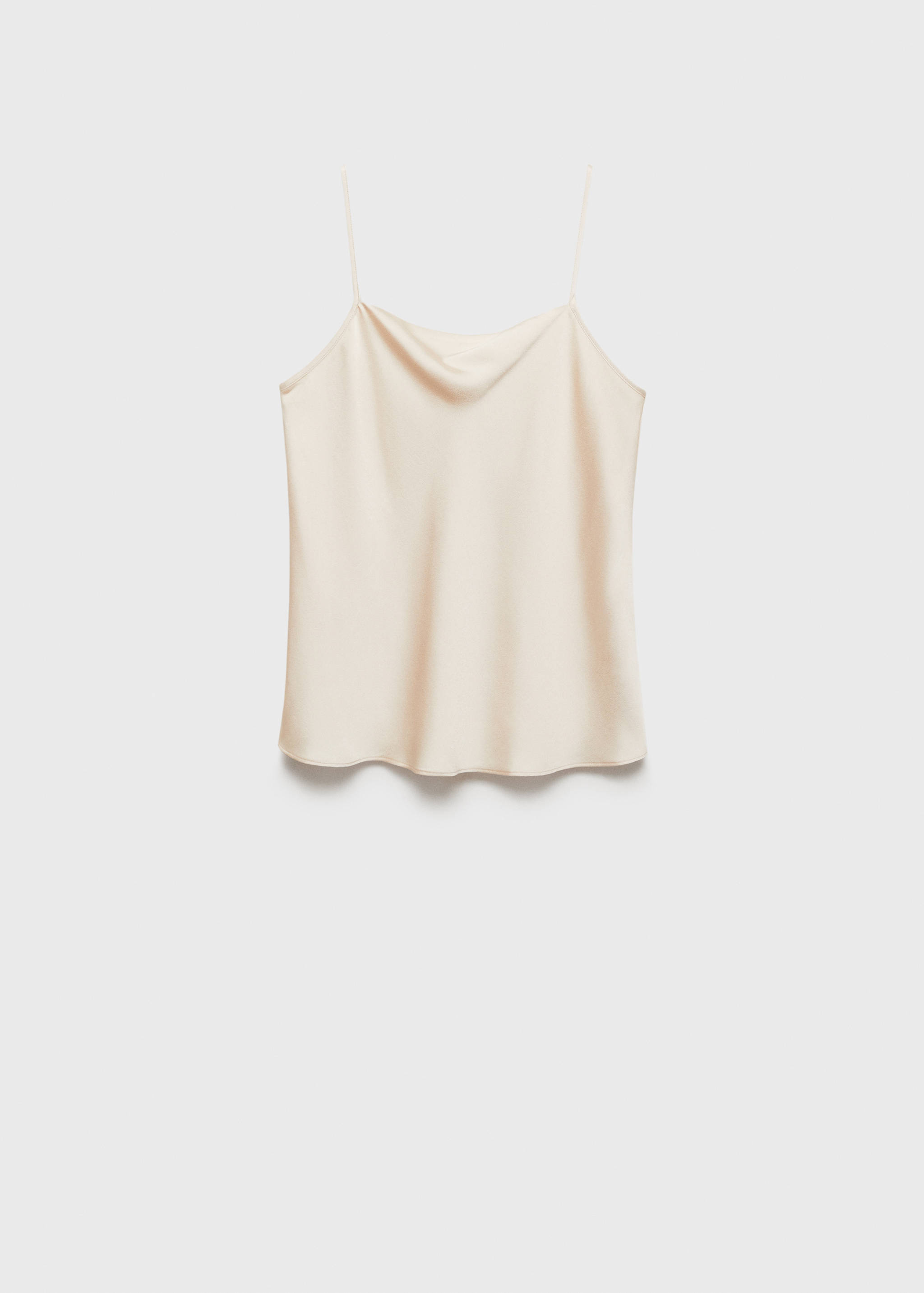 Satin top with draped neckline - Article without model