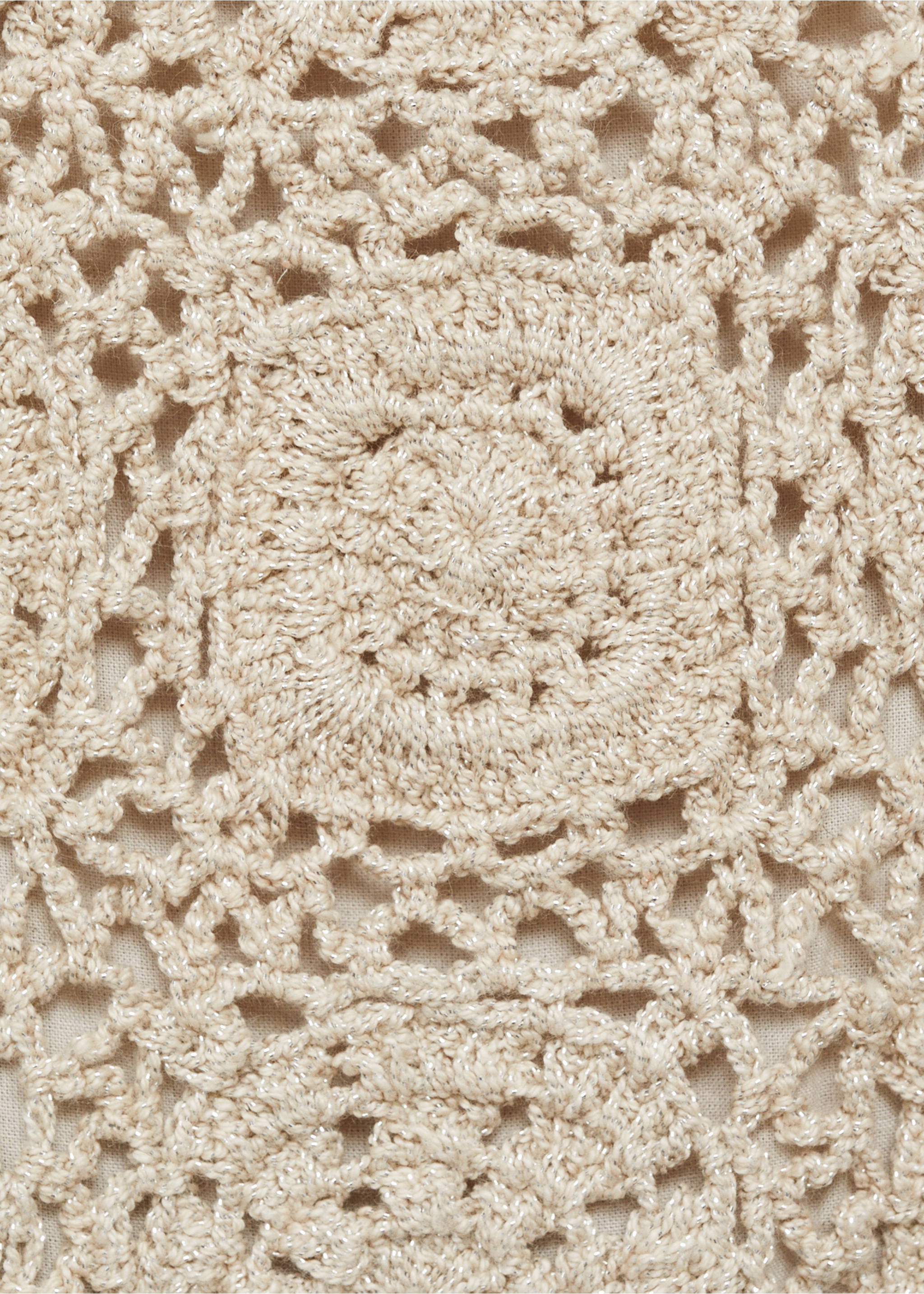 Jumpsuit mit Häkel-Detail - Detail des Artikels 0, Hellgrau/Pastellgrau. Ref: 87046713-00.