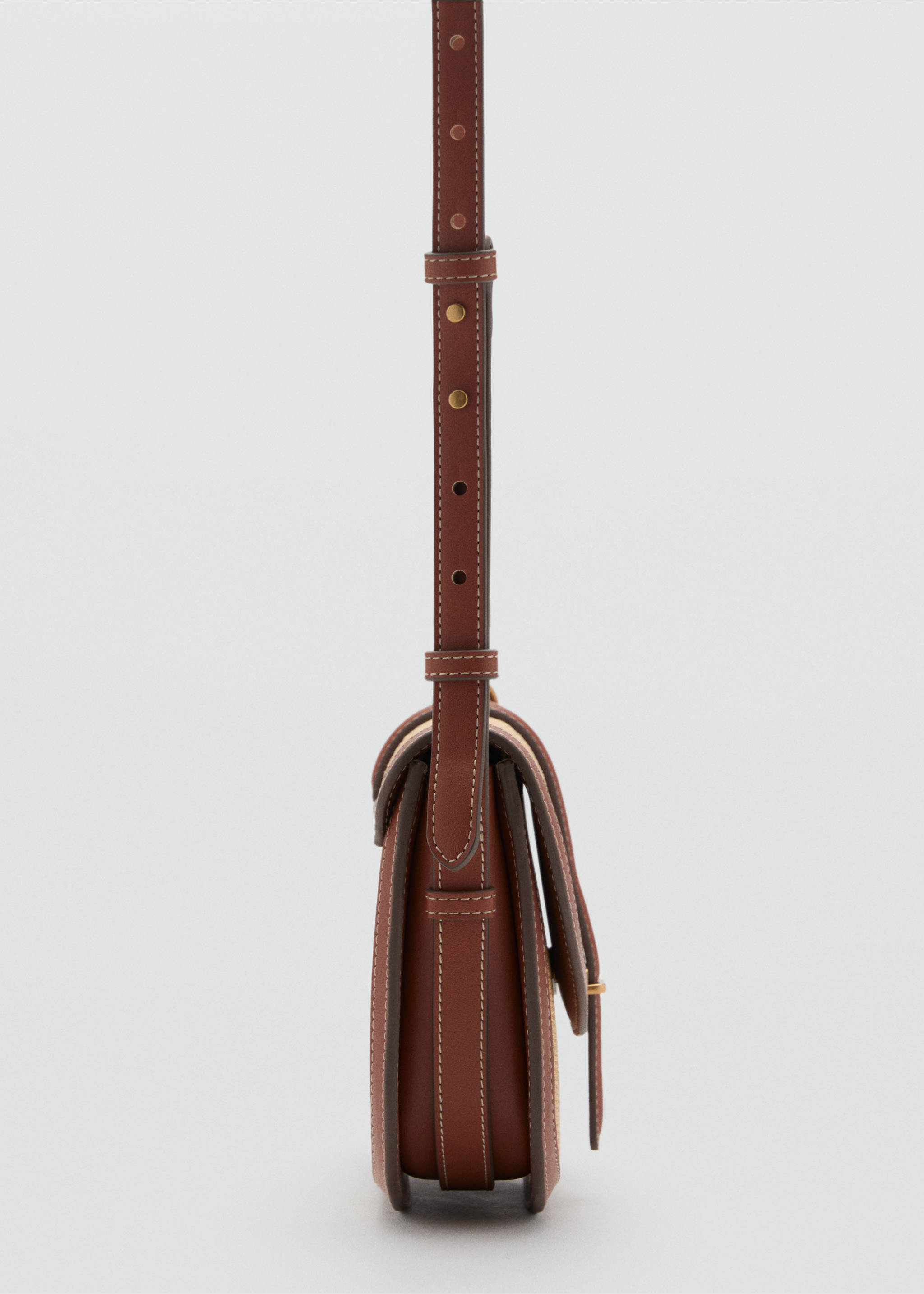Bolso bandolera efecto rafia - Detalle del artículo 1, Cuero. Ref: 87046714-00.