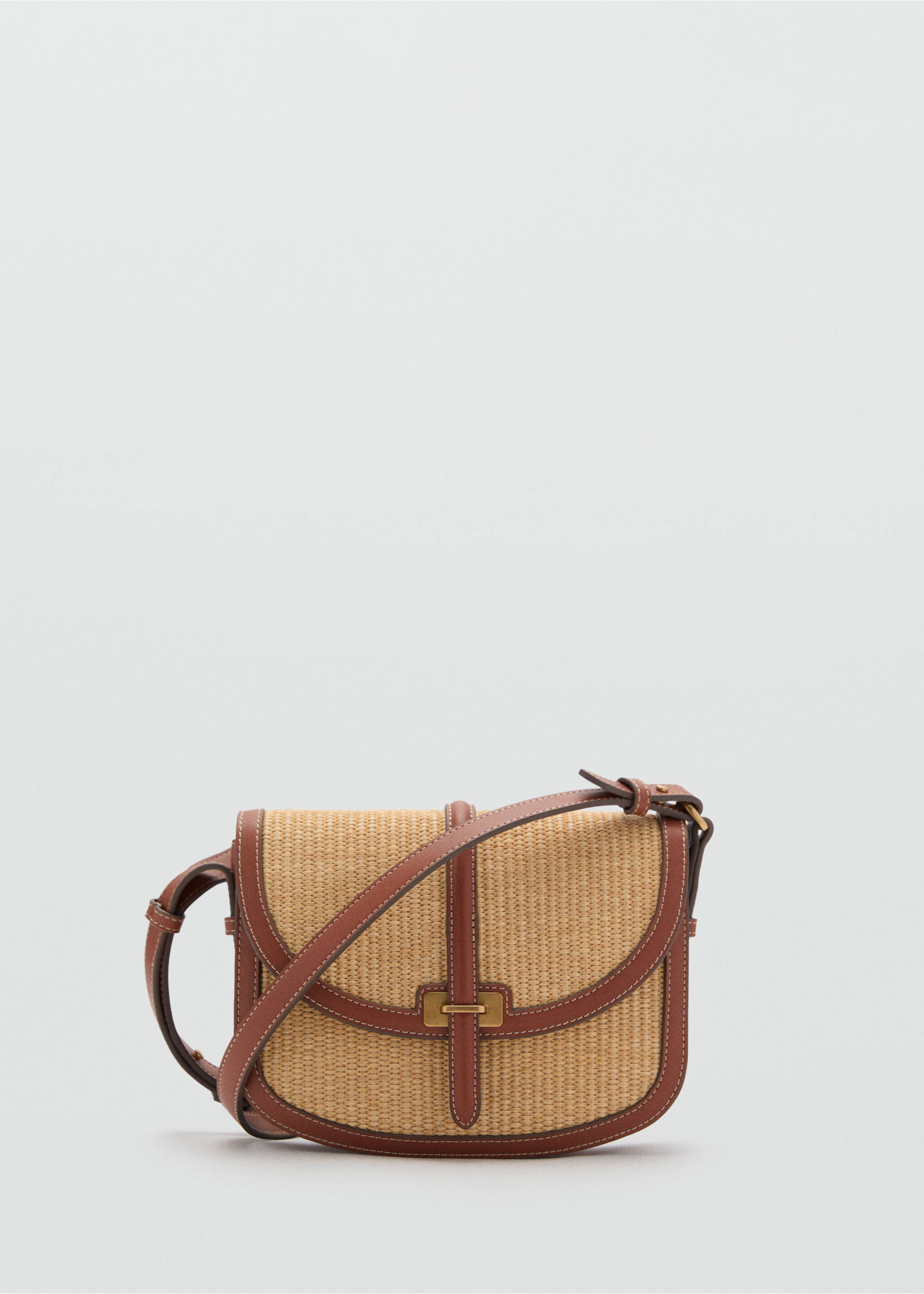 Bolso bandolera efecto rafia - Artículo sin modelo, Cuero. Ref: 87046714-00.