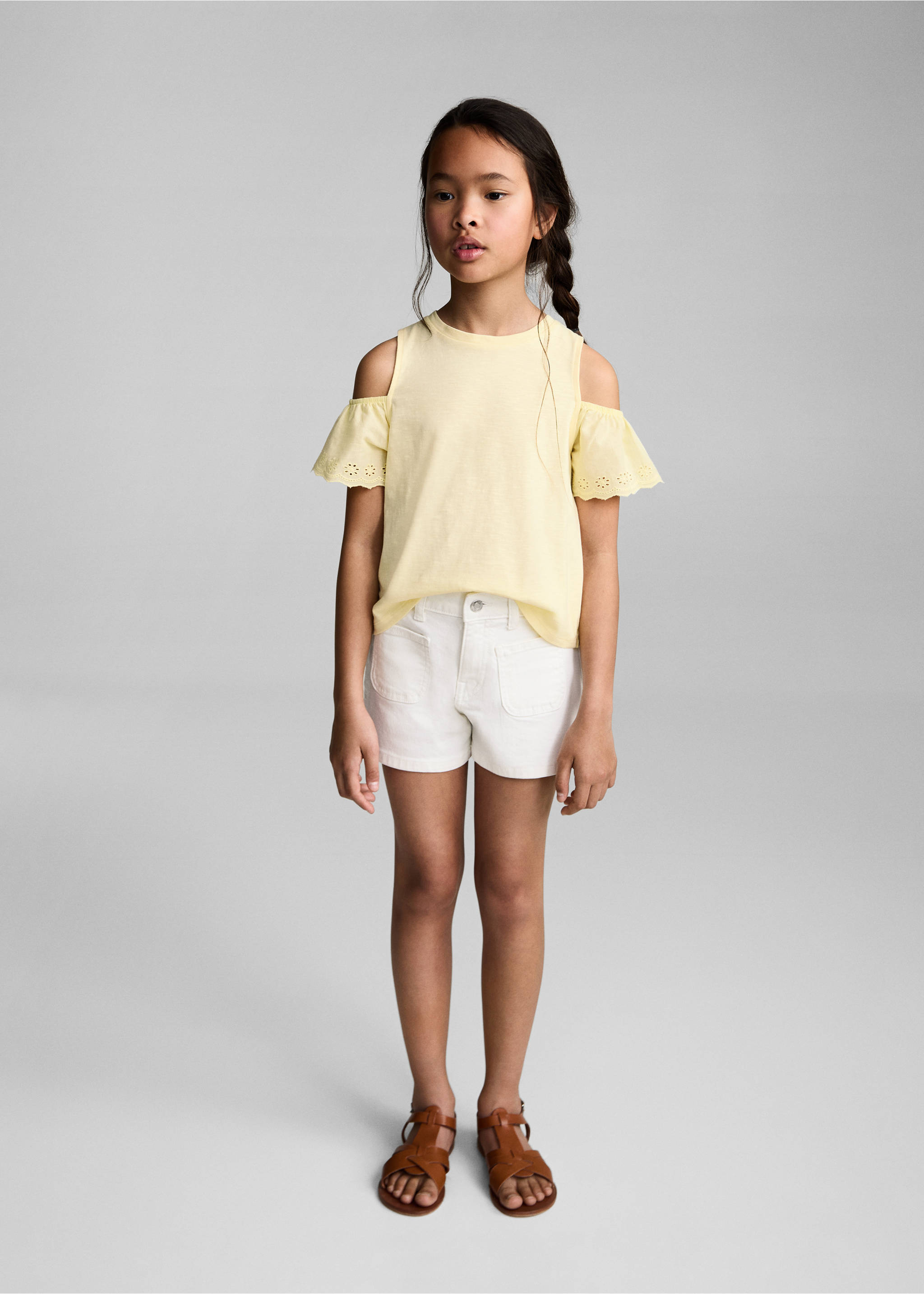 Cut-out t-shirt - General plane, Yellow. Ref: 87046715-00.