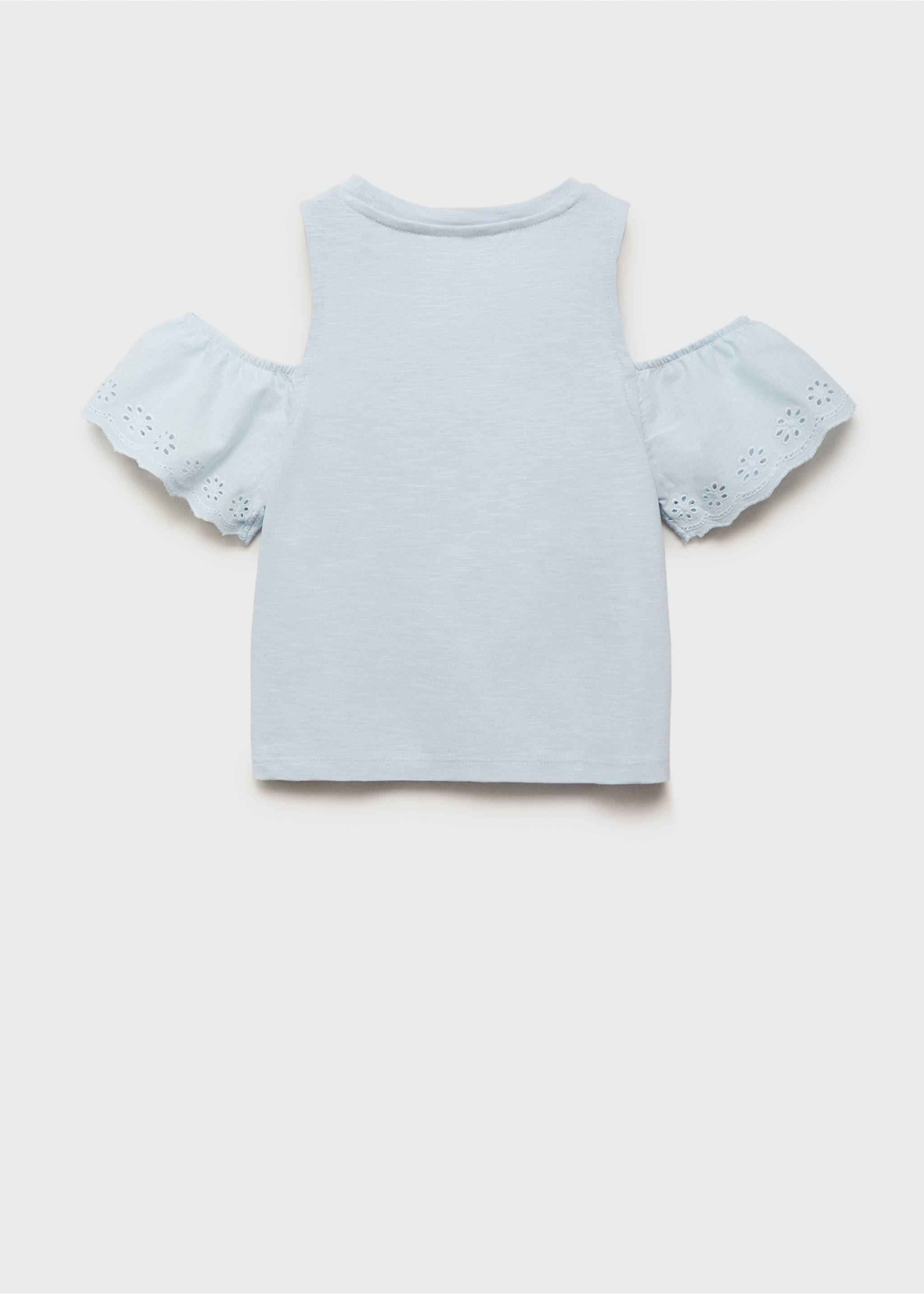 Cut-out t-shirt - Reverse of the article, Sky Blue. Ref: 87046715-00.