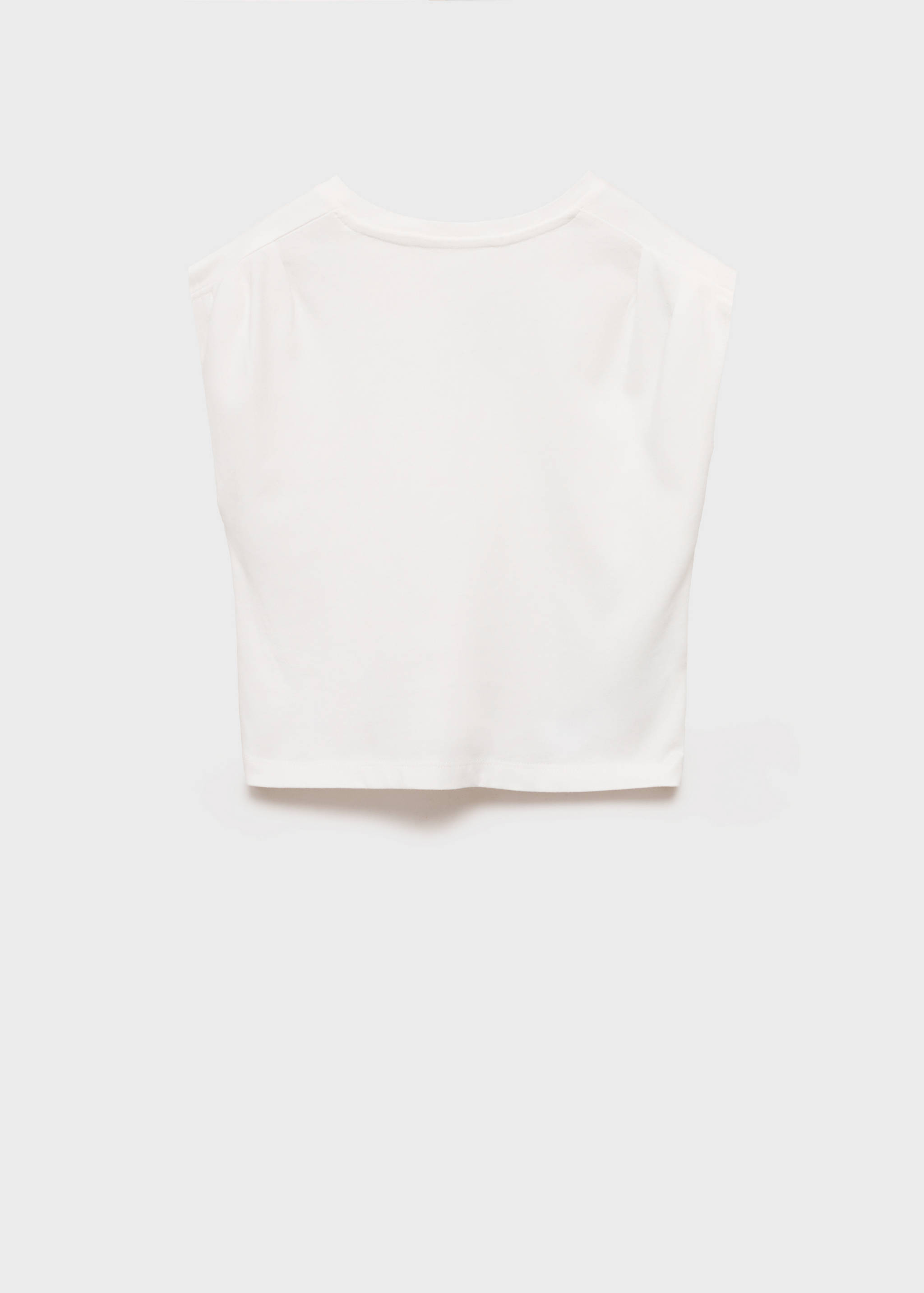 Camiseta mensaje pliegues hombros - Reverso del artículo