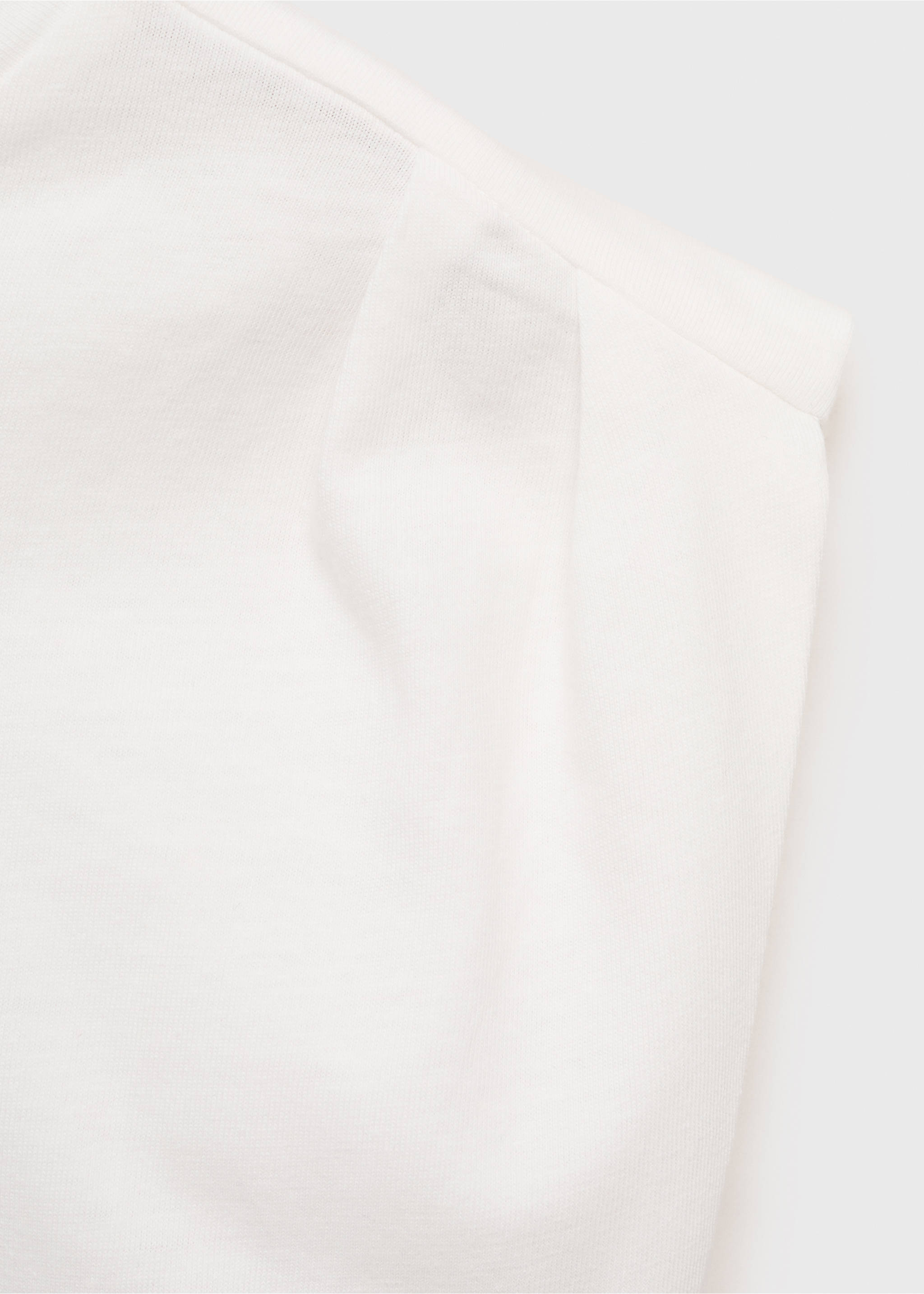 Camiseta mensaje pliegues hombros - Detalle del artículo 0, Blanco roto. Ref: 87046716-00.