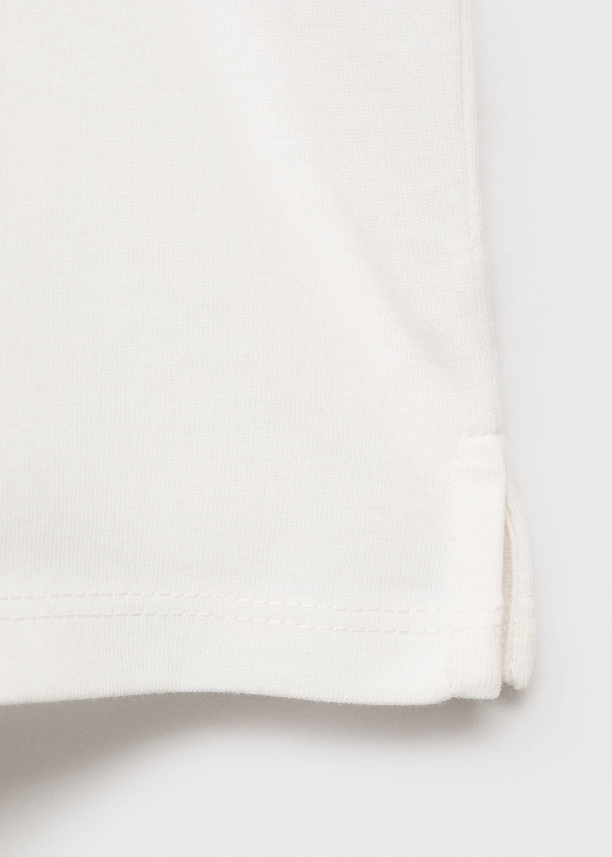 T-shirt coton boutons - Détail de l'article 0, Blanc cassé. Ref: 87046718-00.