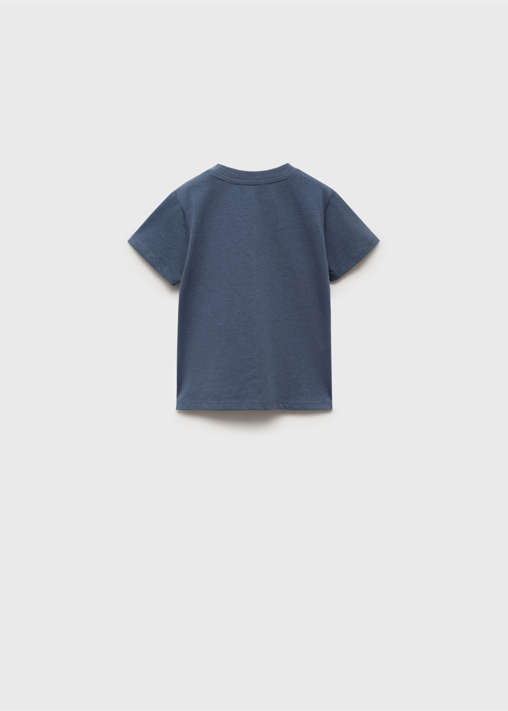 T-shirt coton boutons - Verso de l’article, Bleu. Ref: 87046718-00.