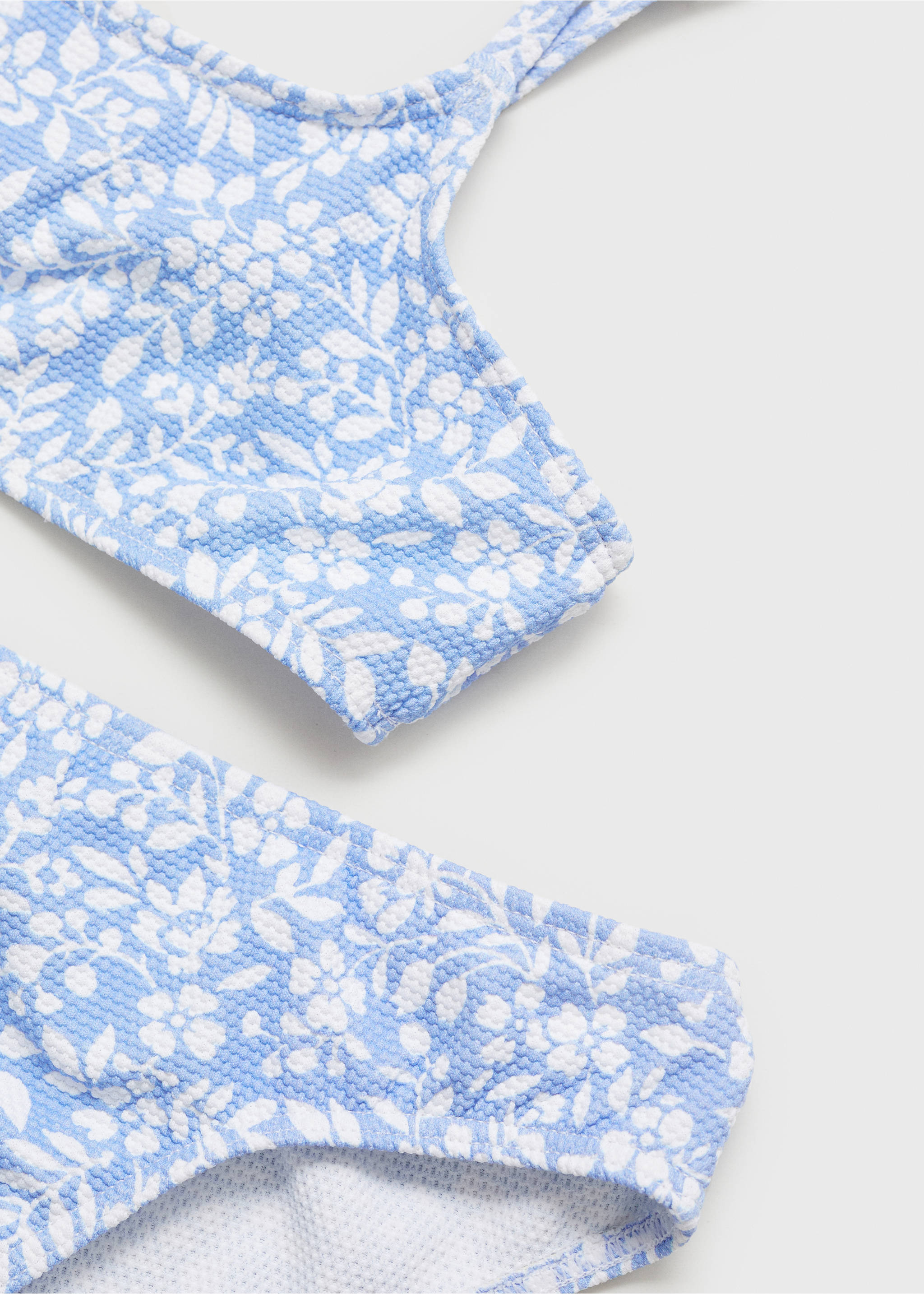 Floral print bikini - Details of the article 0, Sky Blue. Ref: 87046720-00.