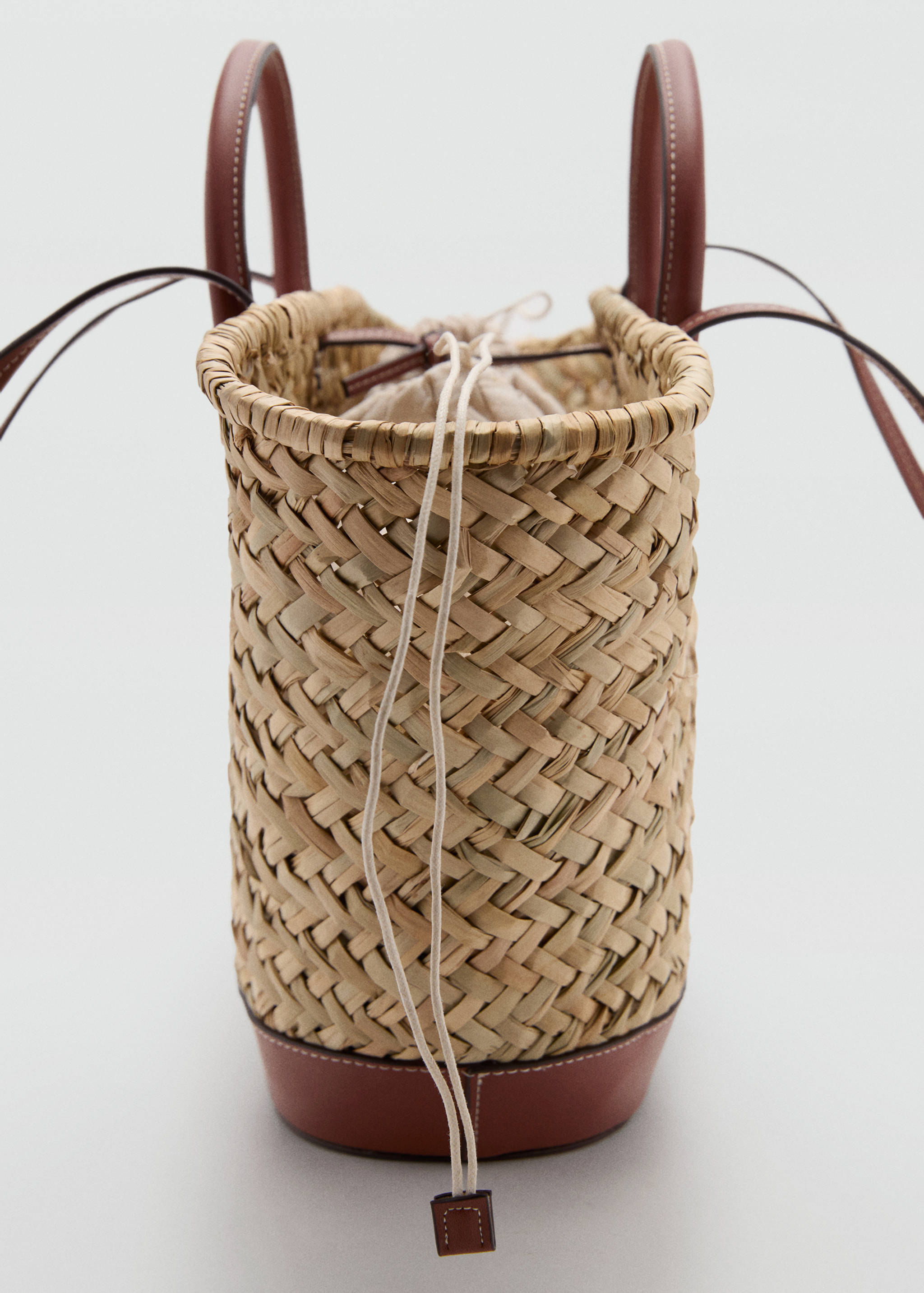 Large double-handle natural fiber basket - Details of the article 2