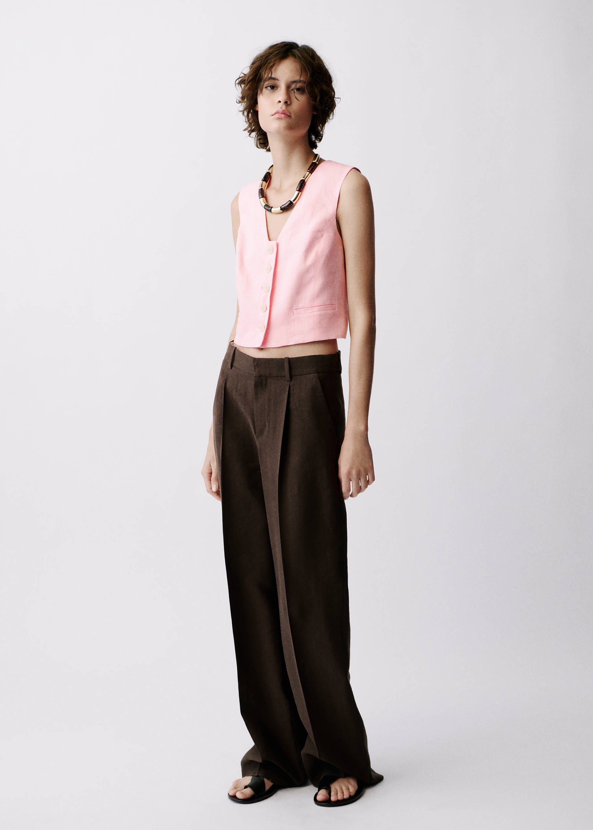 Linen suit waistcoat - General plane