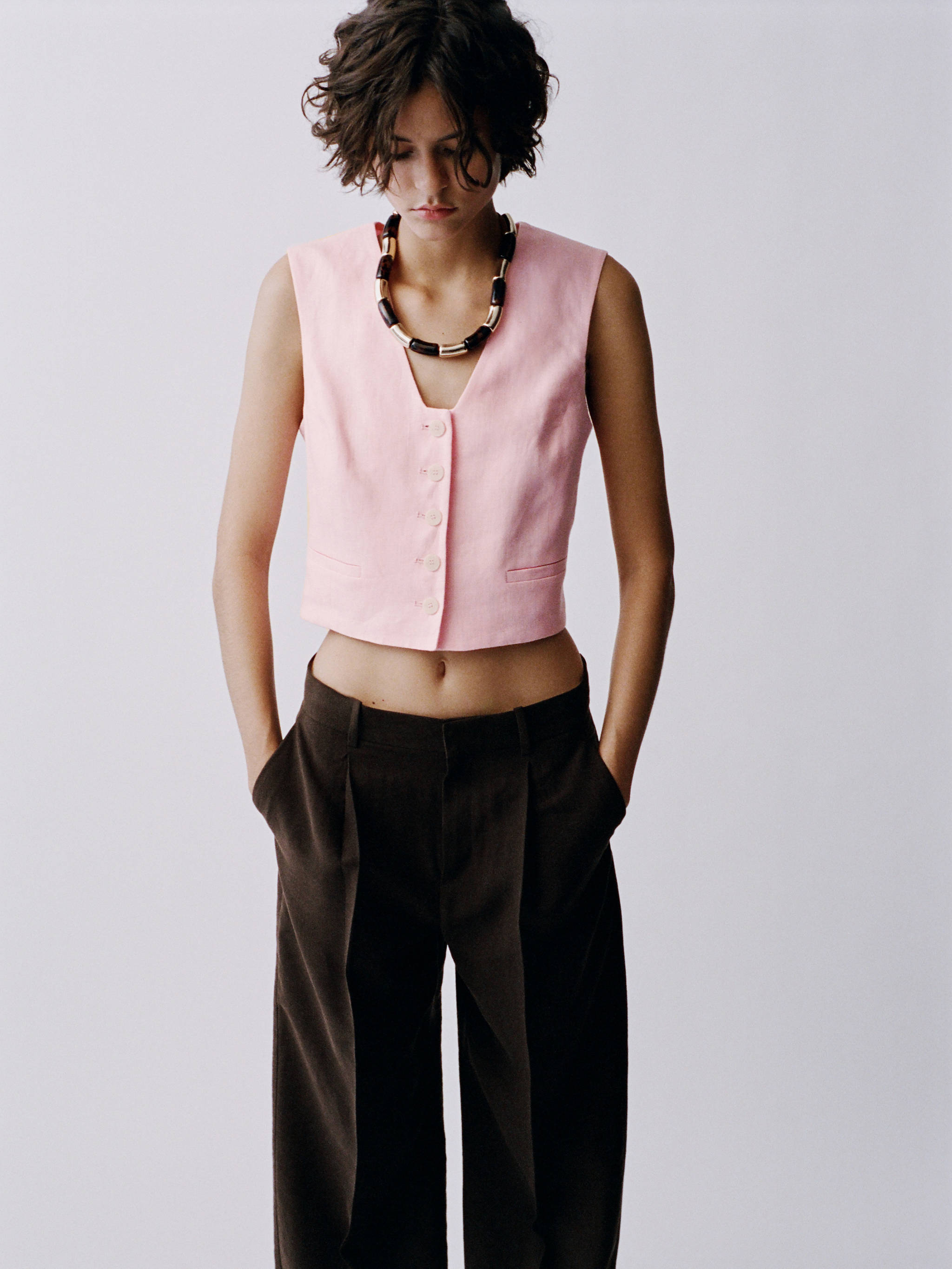 Linen suit waistcoat - Reverse of the article