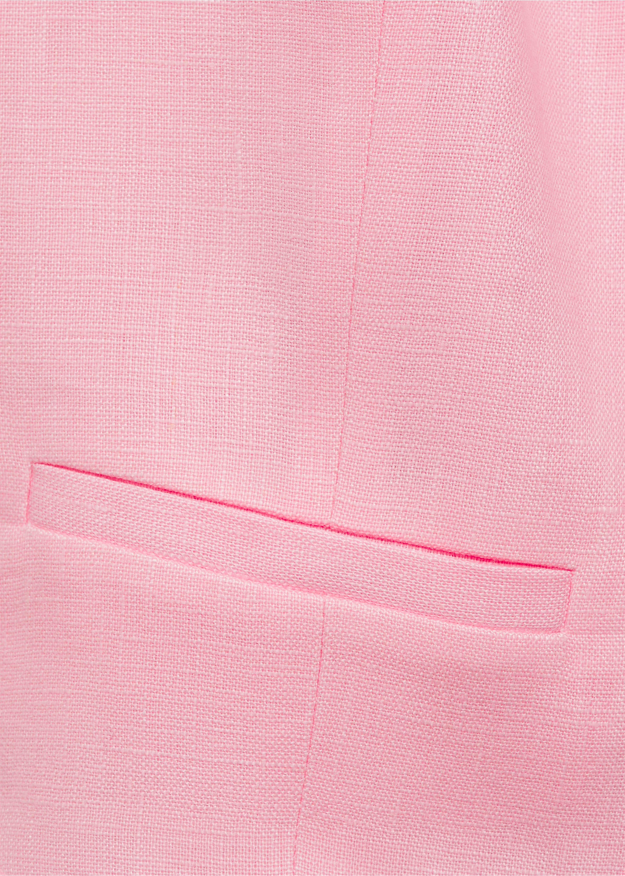 Linen suit waistcoat - Details of the article 0, Light Pink. Ref: 87047162-00.