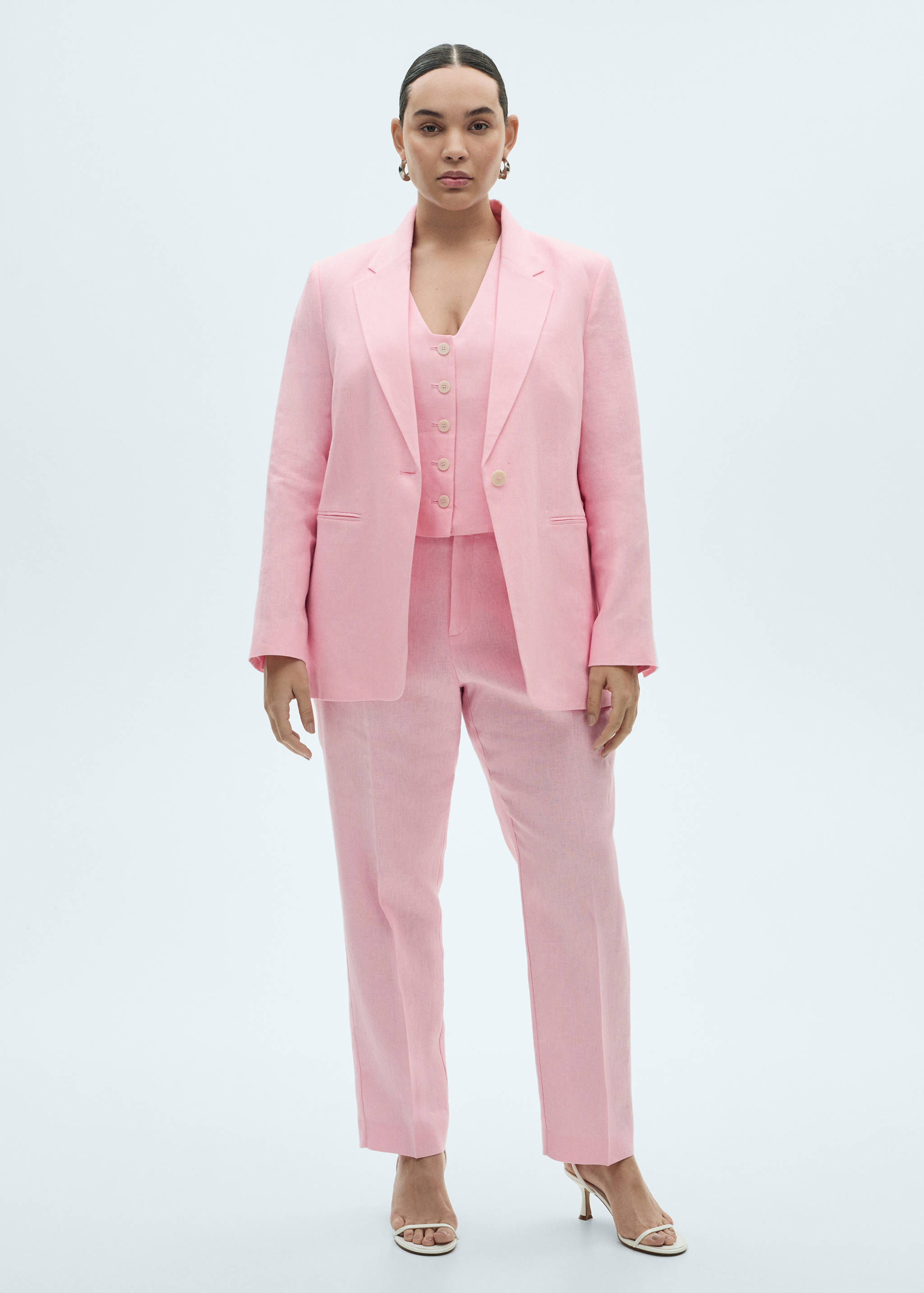 Linen suit waistcoat - Details of the article 3