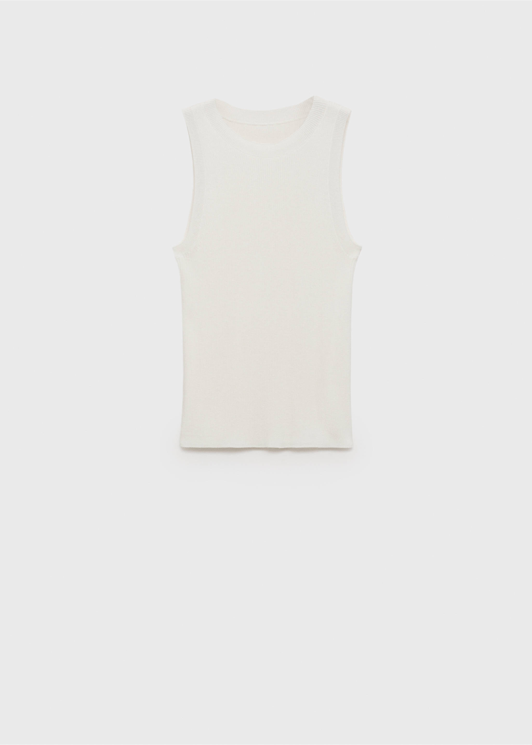 Ribbed knit top - Article without model, Ecru. Ref: 87047163-00.