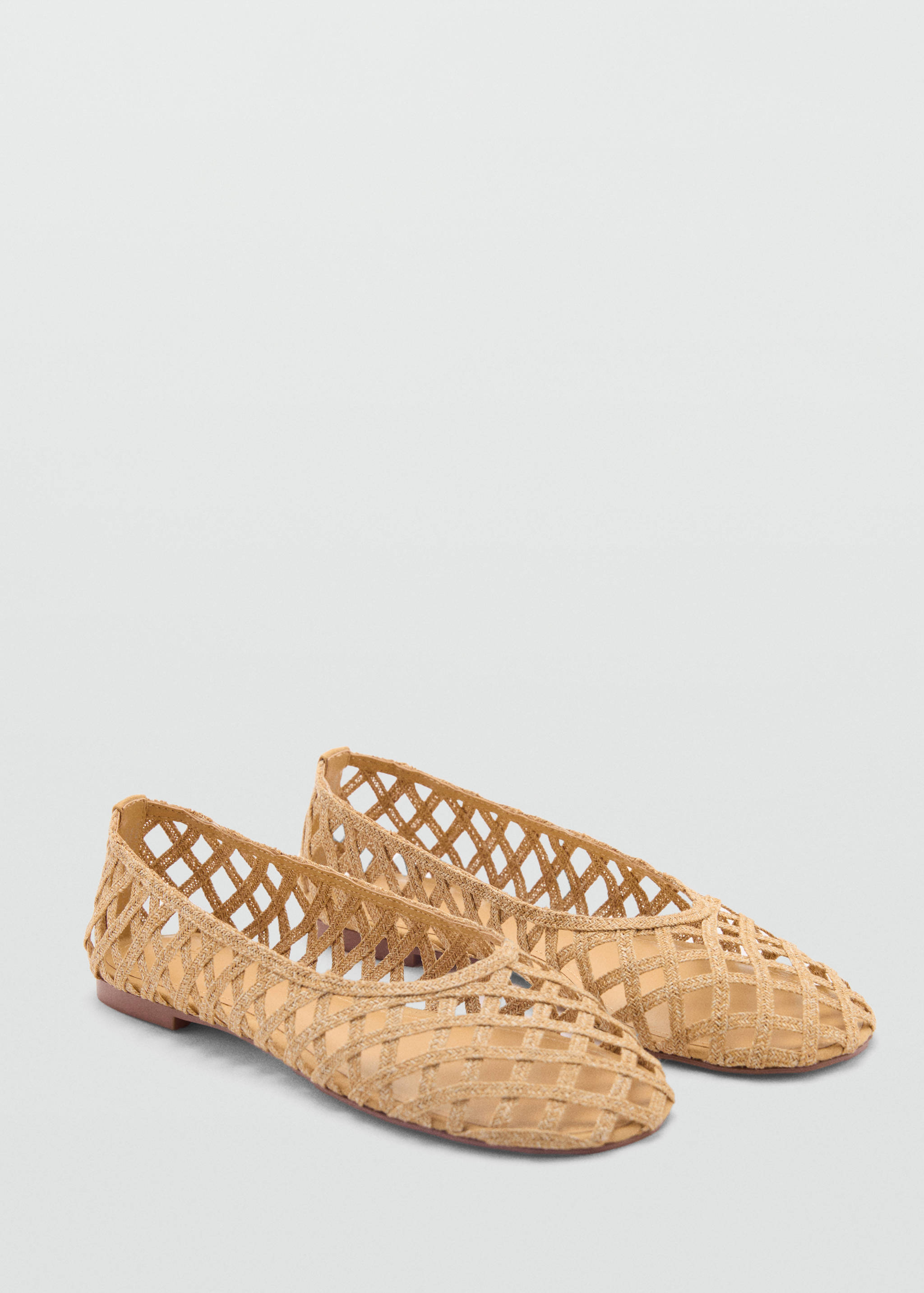 Natural fibre ballerina flats - Medium plane