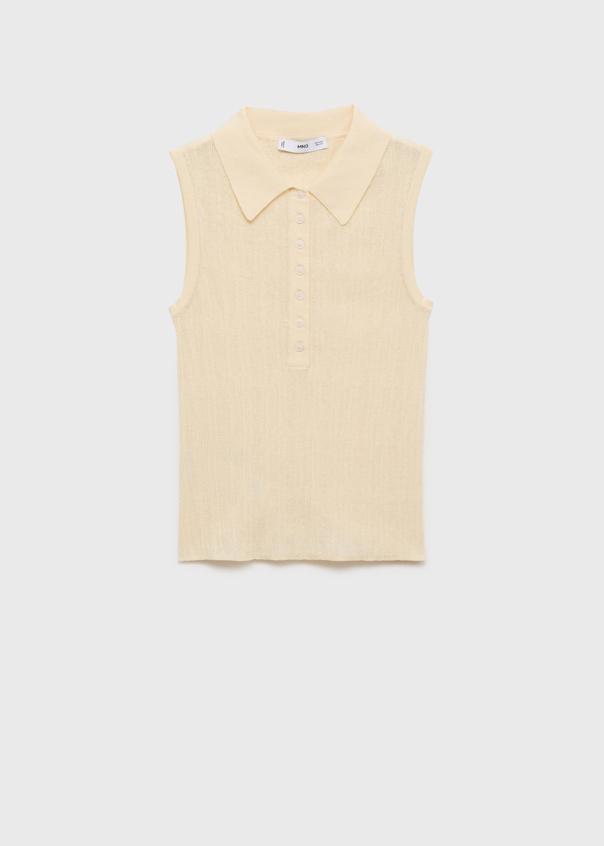 Polo-neck knitted top - Article without model