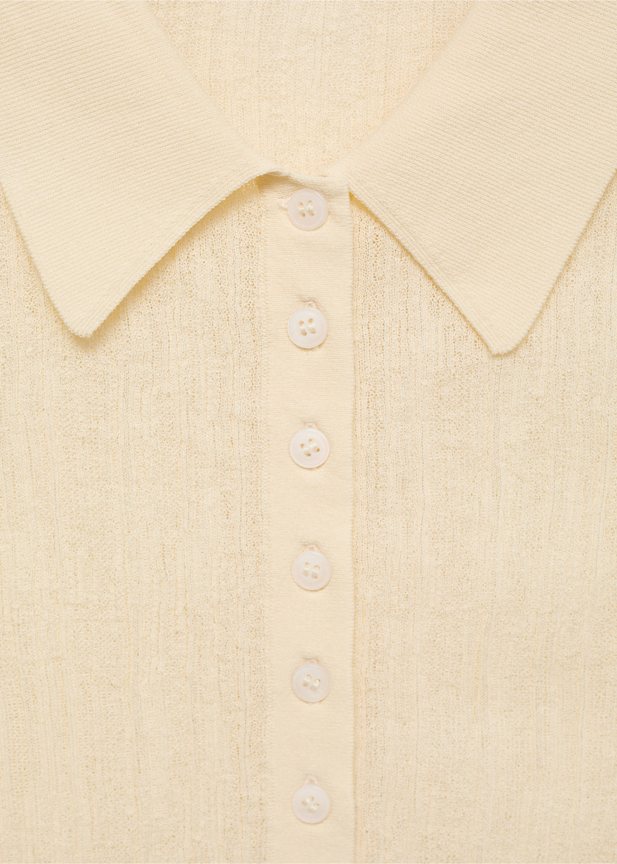 Top maglia collo polo - Dettaglio dell'articolo 8, Vaniglia. Ref: 87047165-00.