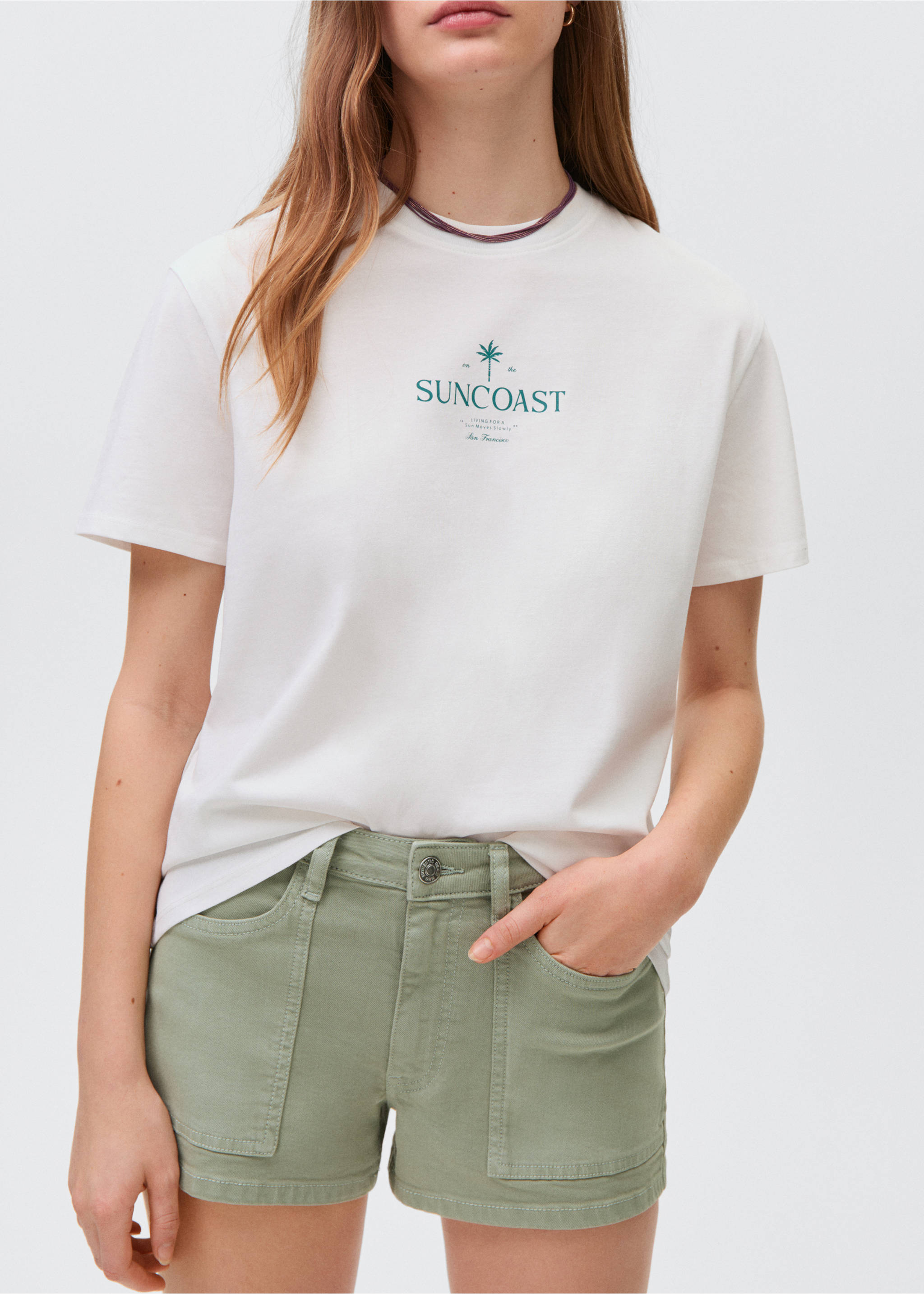 Cotton shorts with pockets - Medium plane, Pastel Green. Ref: 87047167-00.