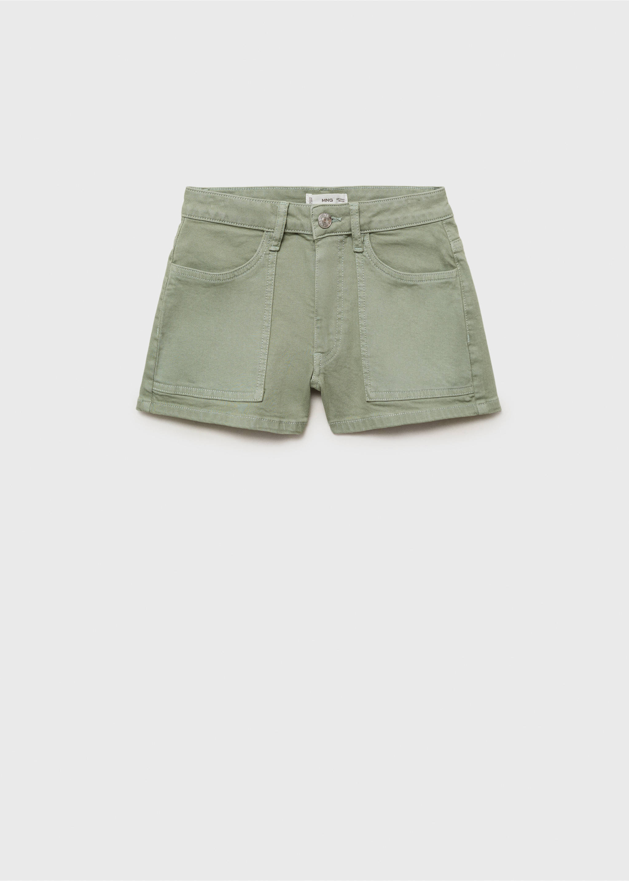 Cotton shorts with pockets - Article without model, Pastel Green. Ref: 87047167-00.