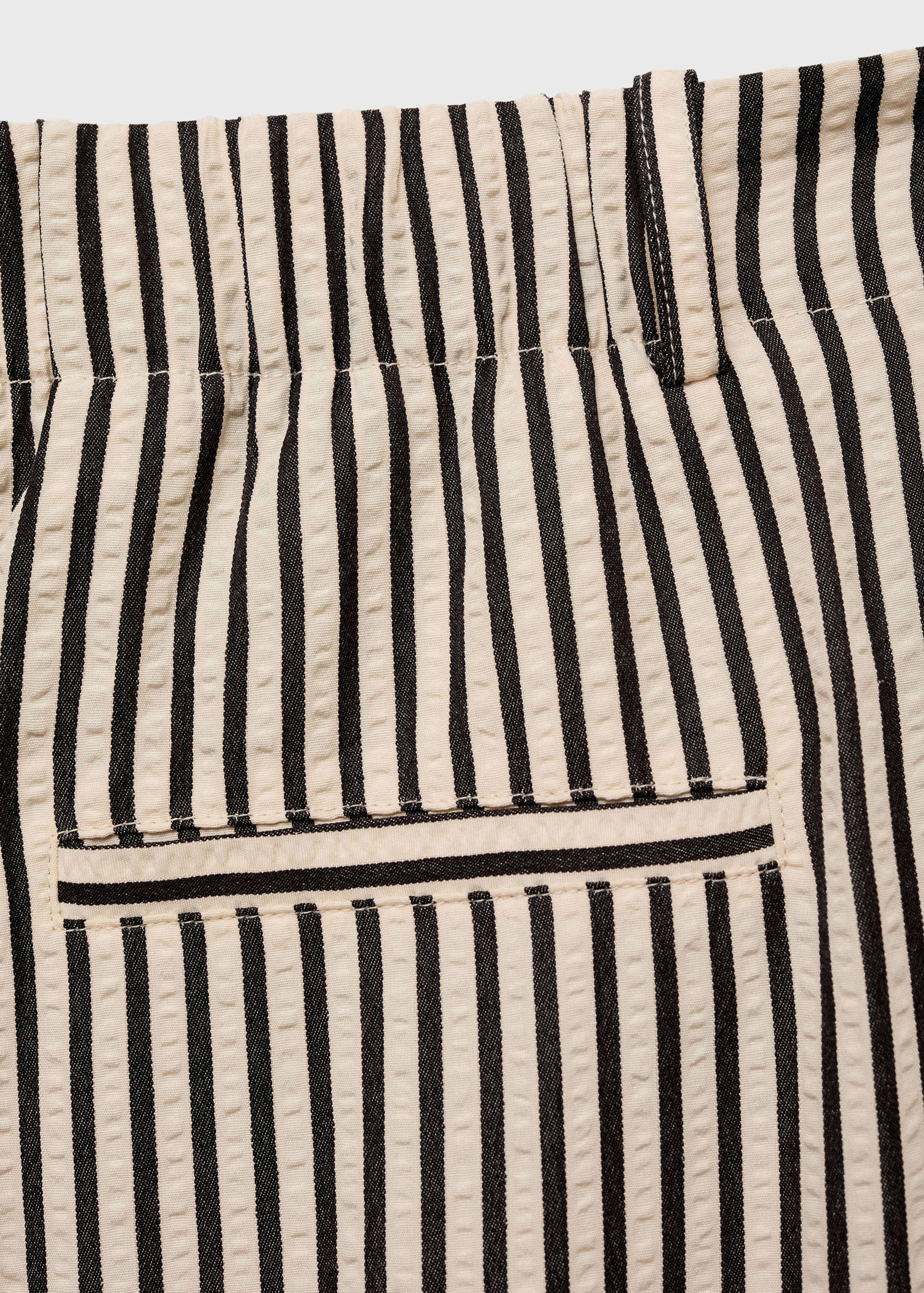 Texture striped trousers - Details of the article 0