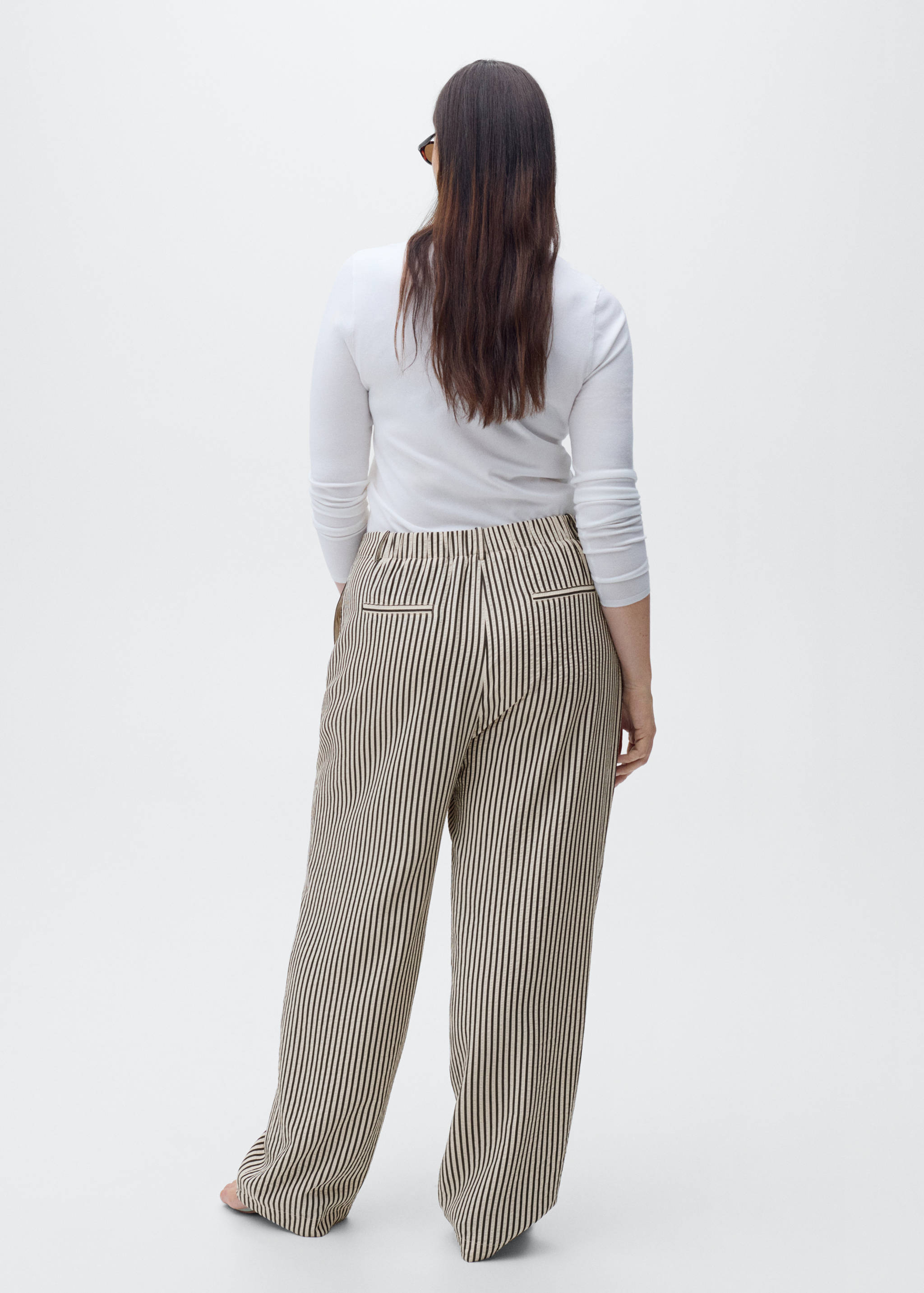 Texture striped trousers - Details of the article 4