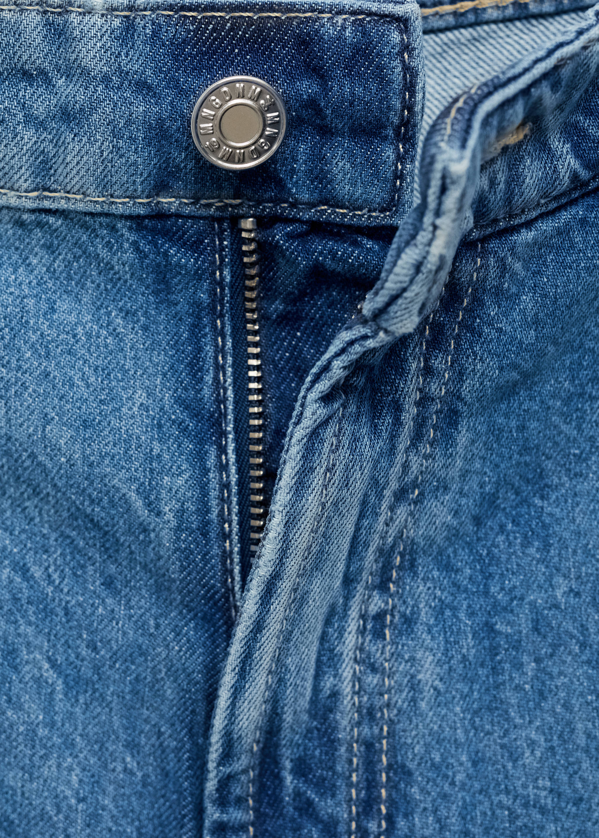 Pleated denim bermuda jorts - Details of the article 8
