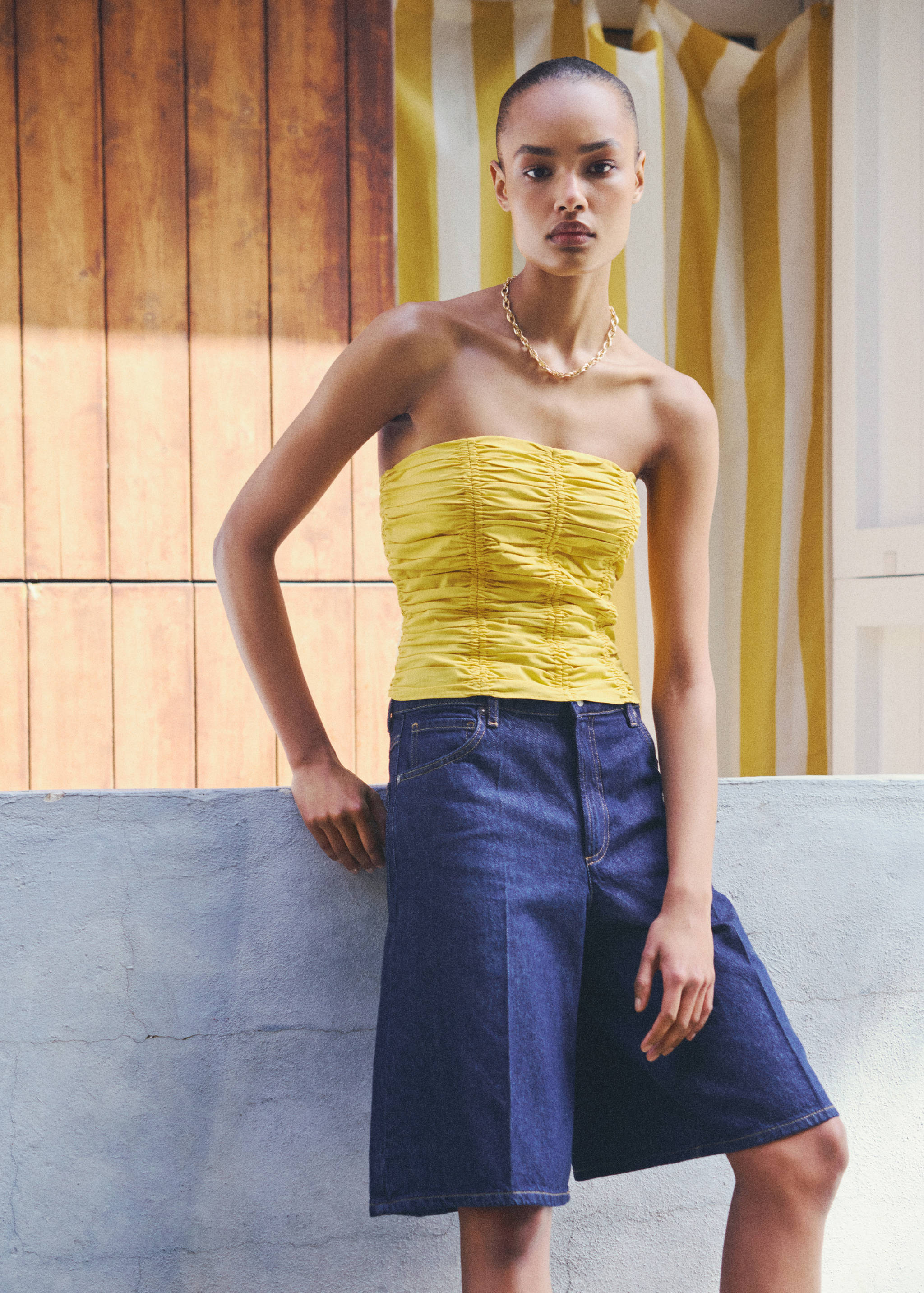 Bermuda jorts denim tiro alto - Detalle del artículo 6