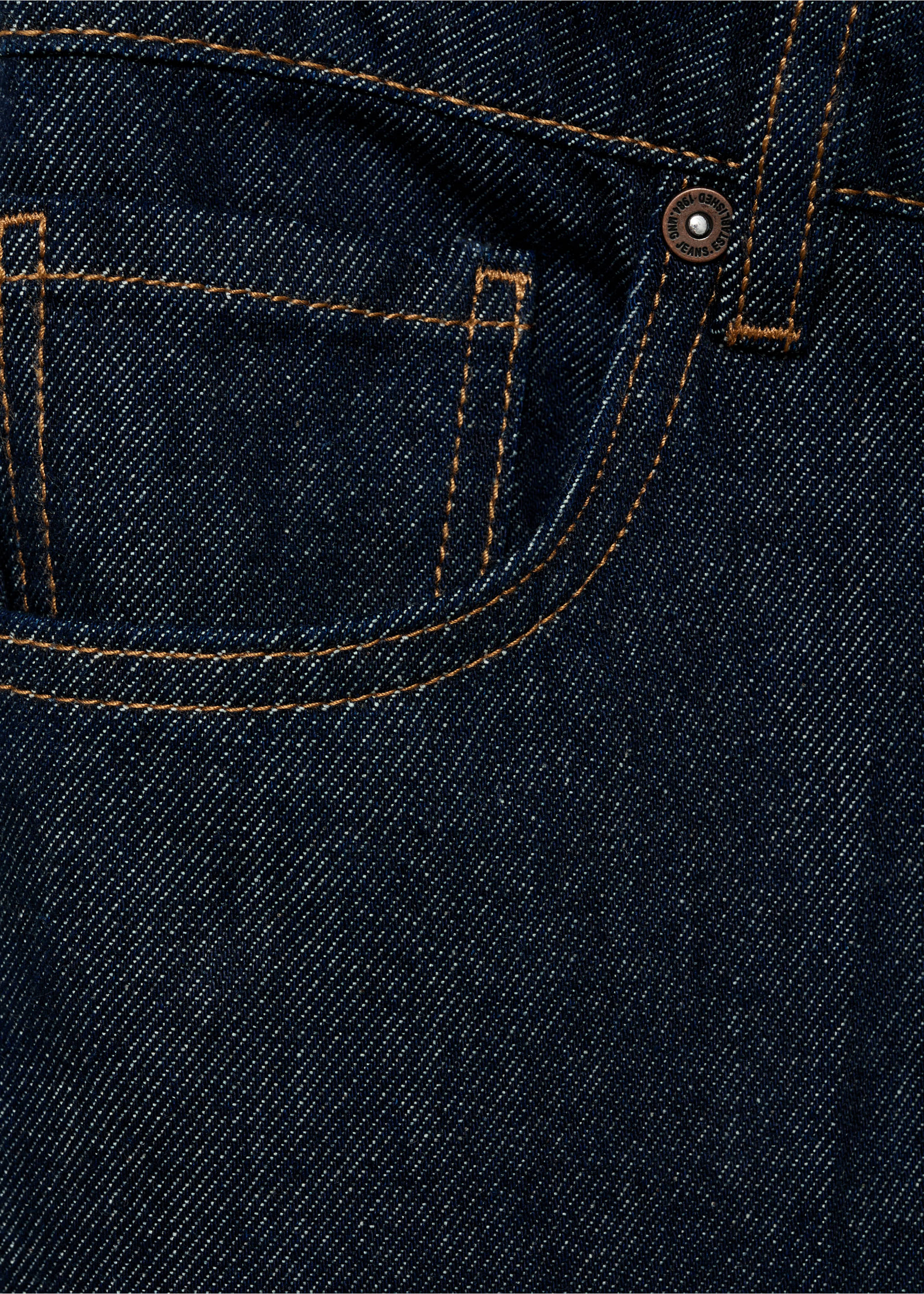 High-waisted denim bermuda jorts - Details of the article 0, Open Blue. Ref: 87047177-00.