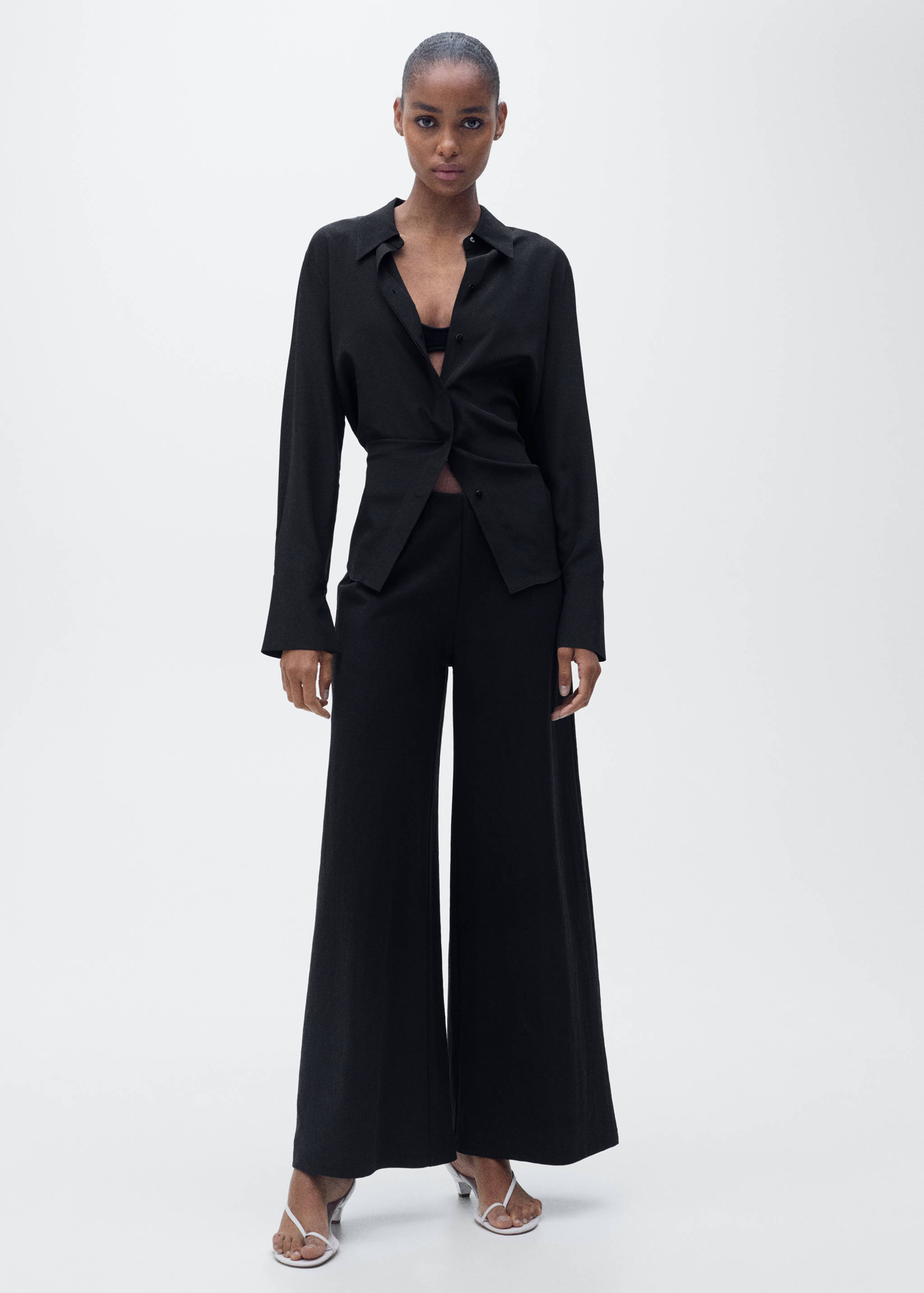 Cropped palazzo trousers - General plane